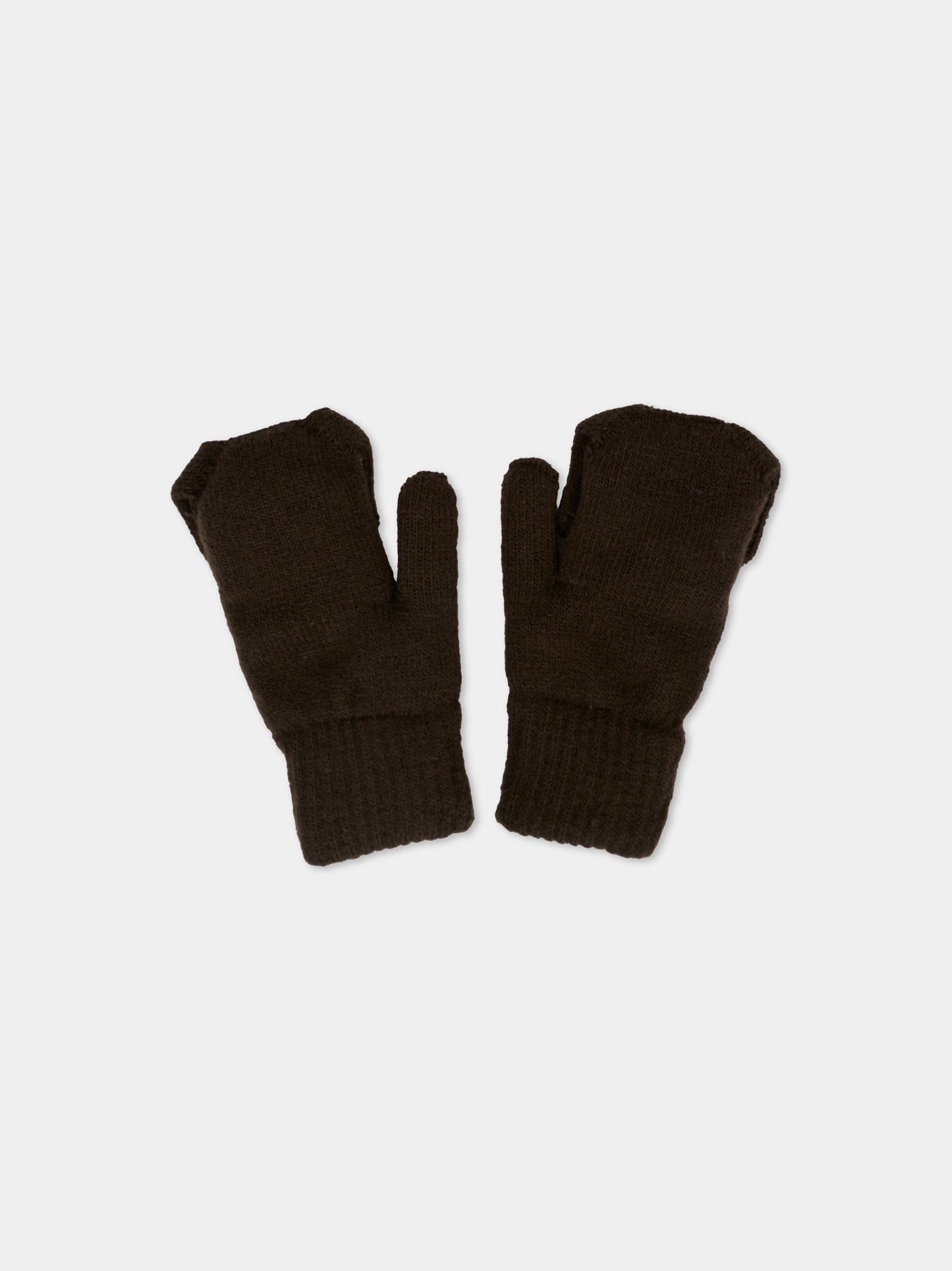 Guanti marroni per bambini con cane,Molo,7W25S102 5522