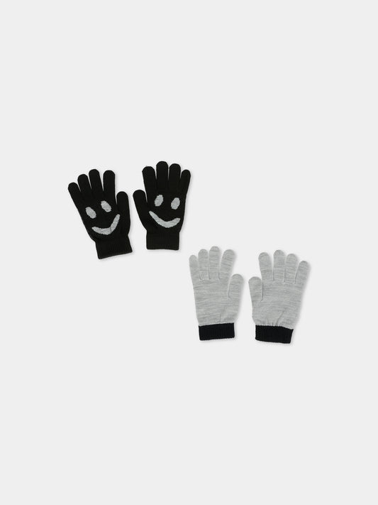 Set guanti nero per bambini con smile,Molo,7W25S202 0099