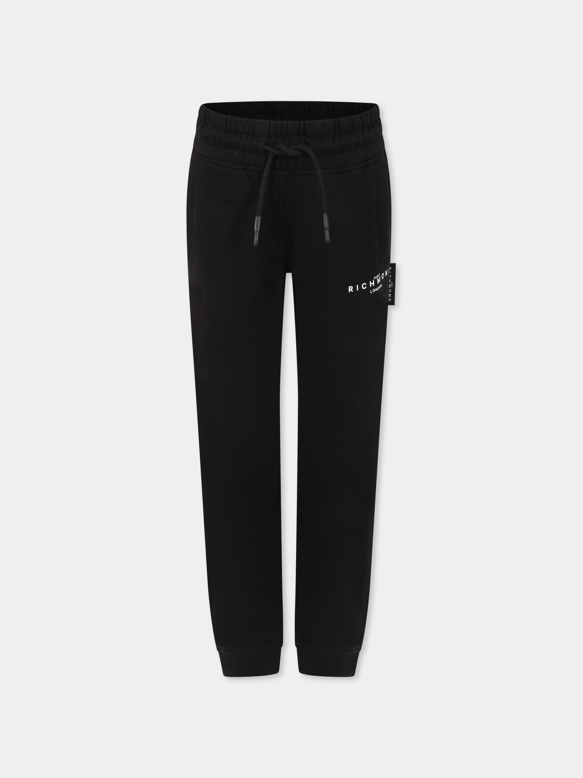 Pantaloni neri per bambino con logo,Richmond,RBP25006PA BLACK