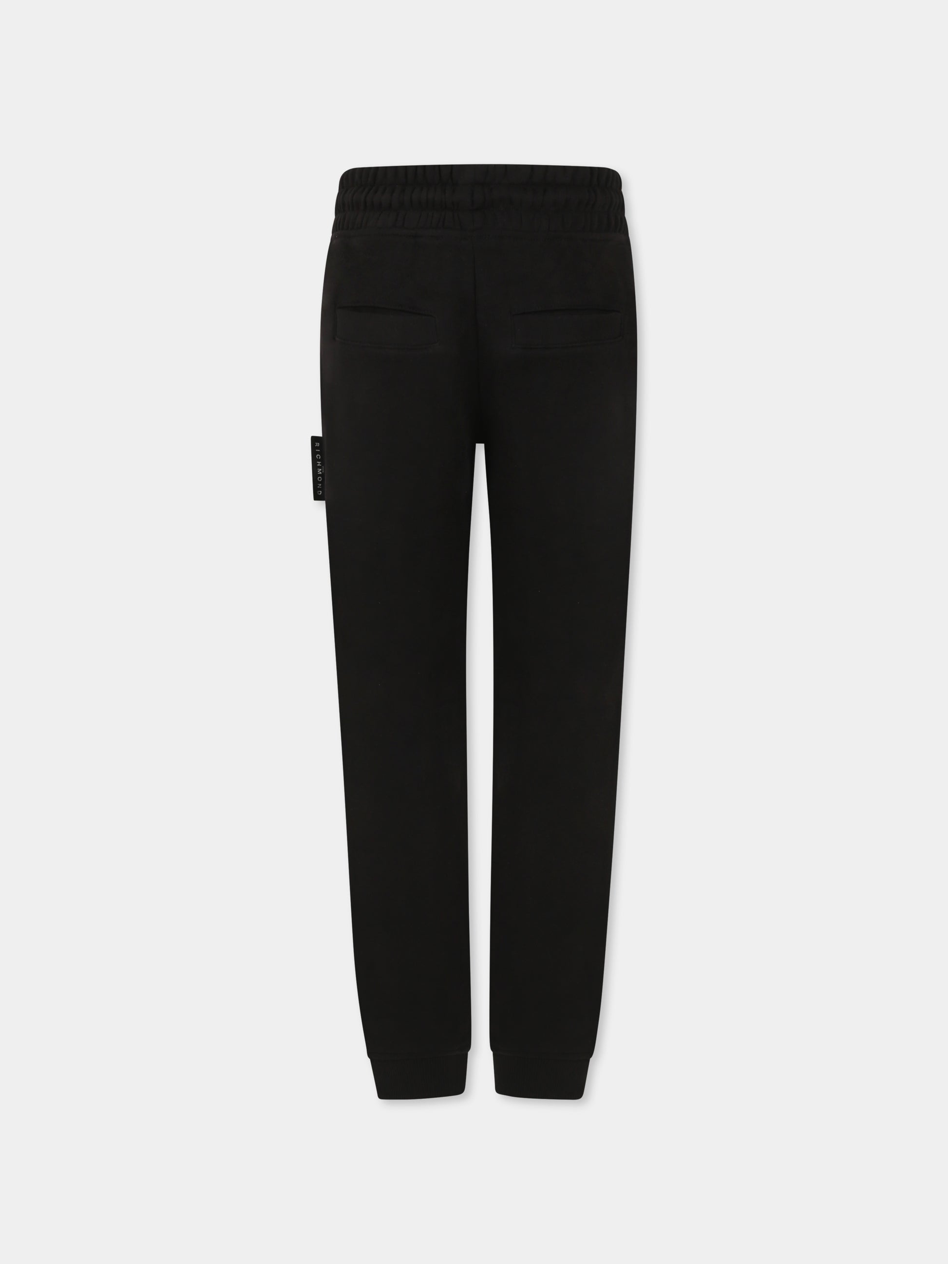 Pantaloni neri per bambino con logo,Richmond,RBP25006PA BLACK