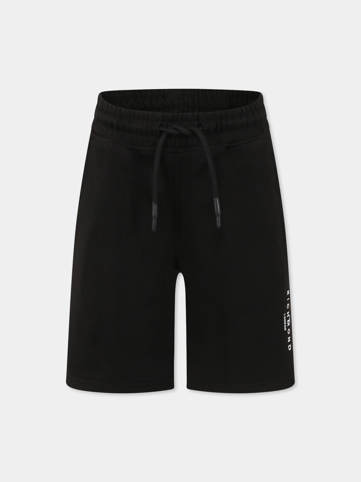 Shorts neri per bambino con logo,Richmond,RBP25009BE BLACK