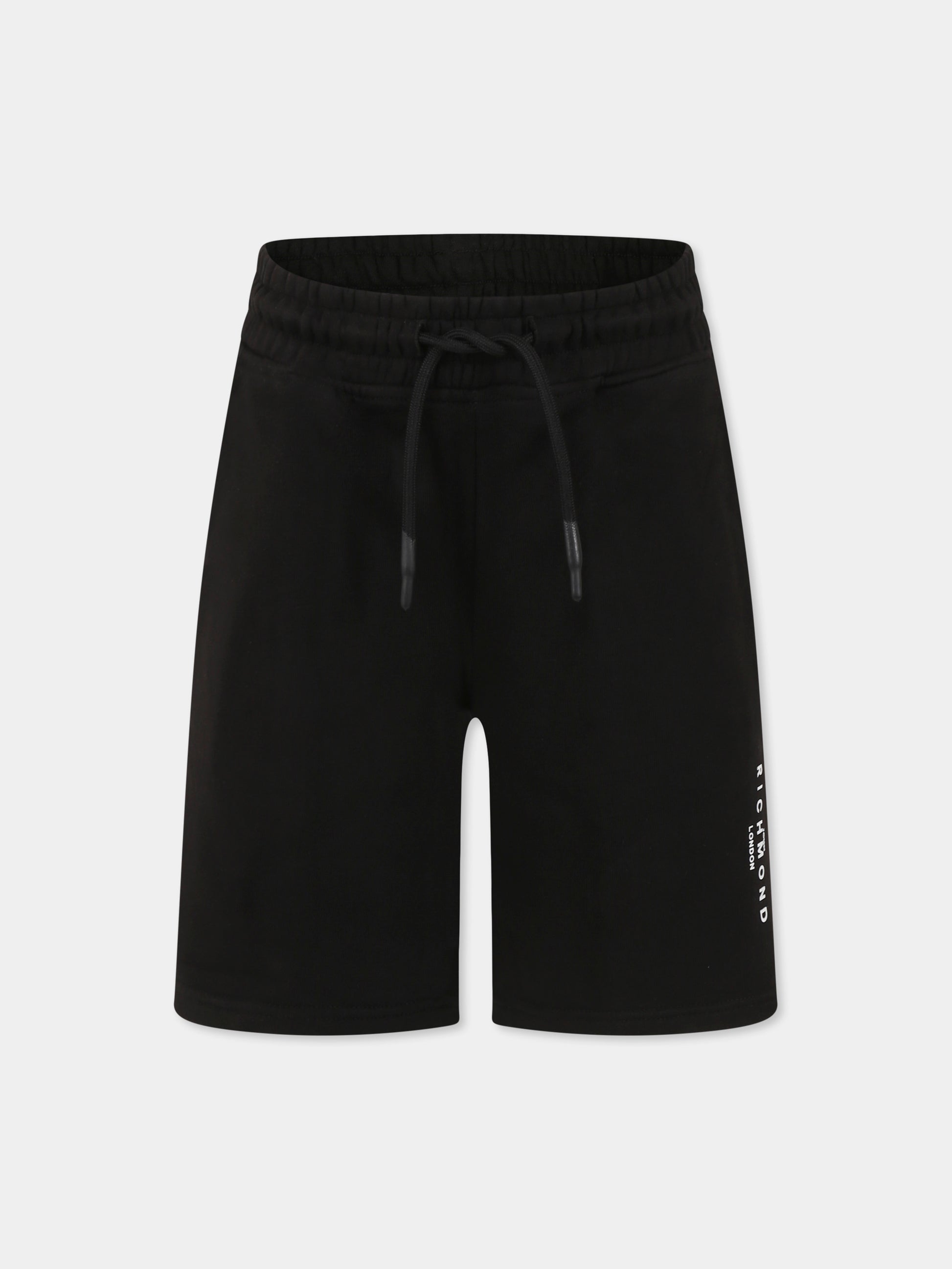 Shorts neri per bambino con logo,Richmond,RBP25009BE BLACK