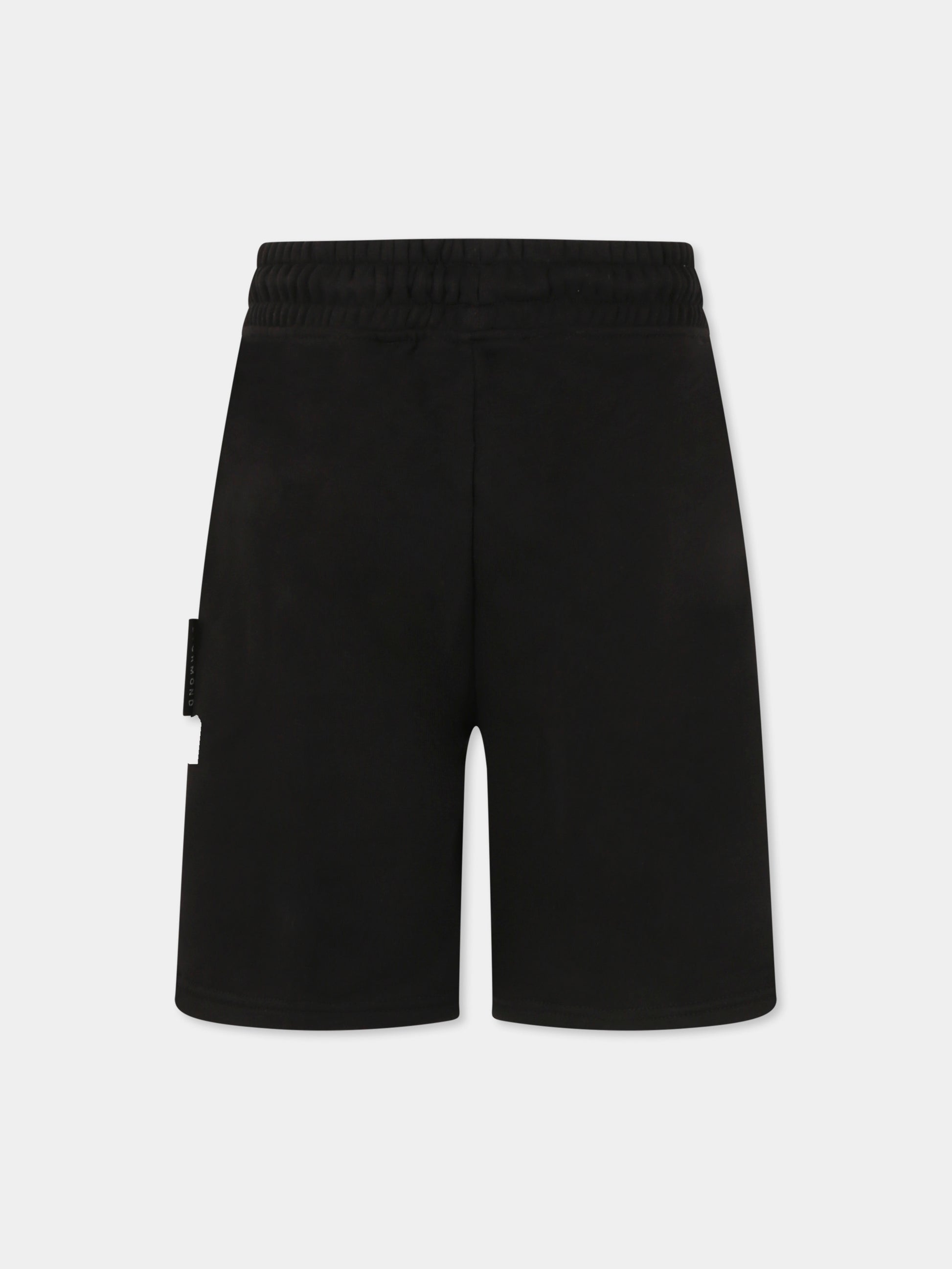Shorts neri per bambino con logo,Richmond,RBP25009BE BLACK