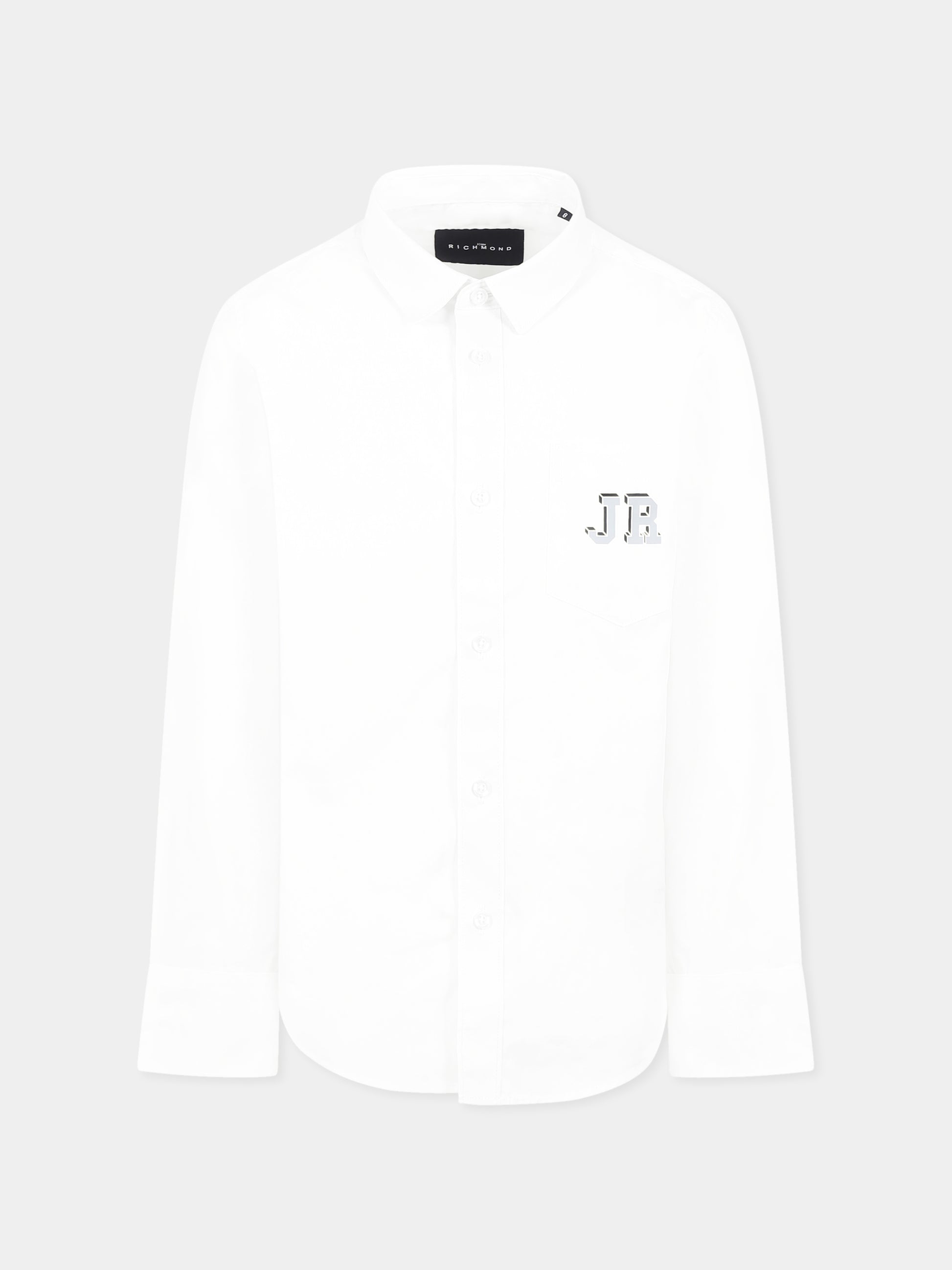 Camicia bianca per bambino con logo,Richmond,RBP25095CA WHITE