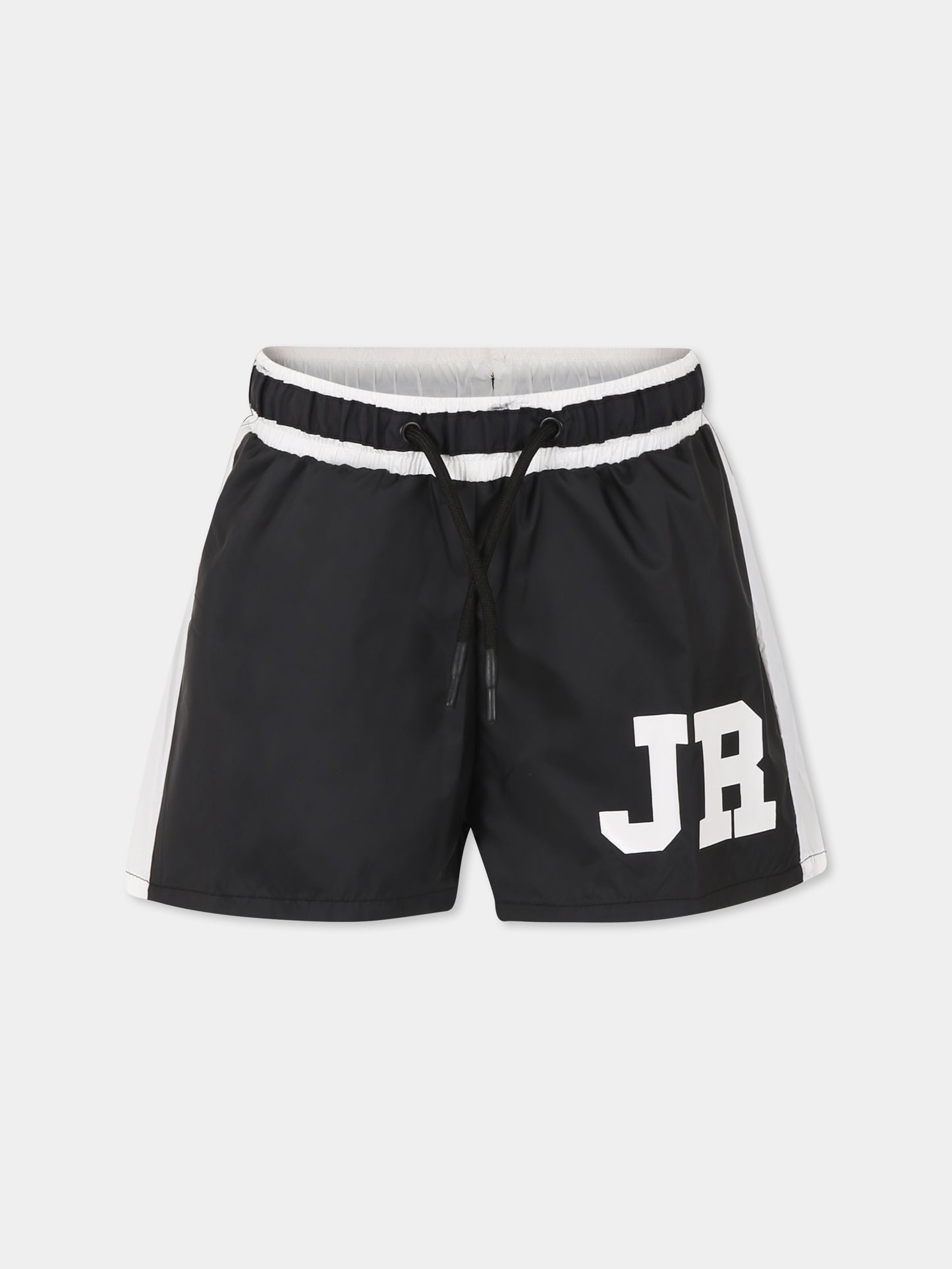 Boxer mare nero per bambino con logo,Richmond,RBP25104CO BLACK