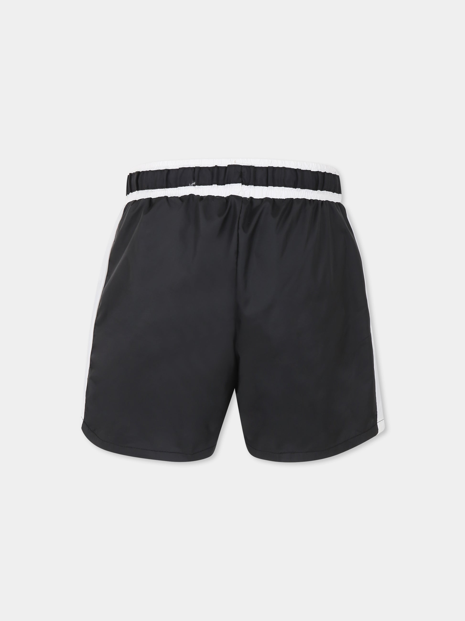 Boxer mare nero per bambino con logo,Richmond,RBP25104CO BLACK