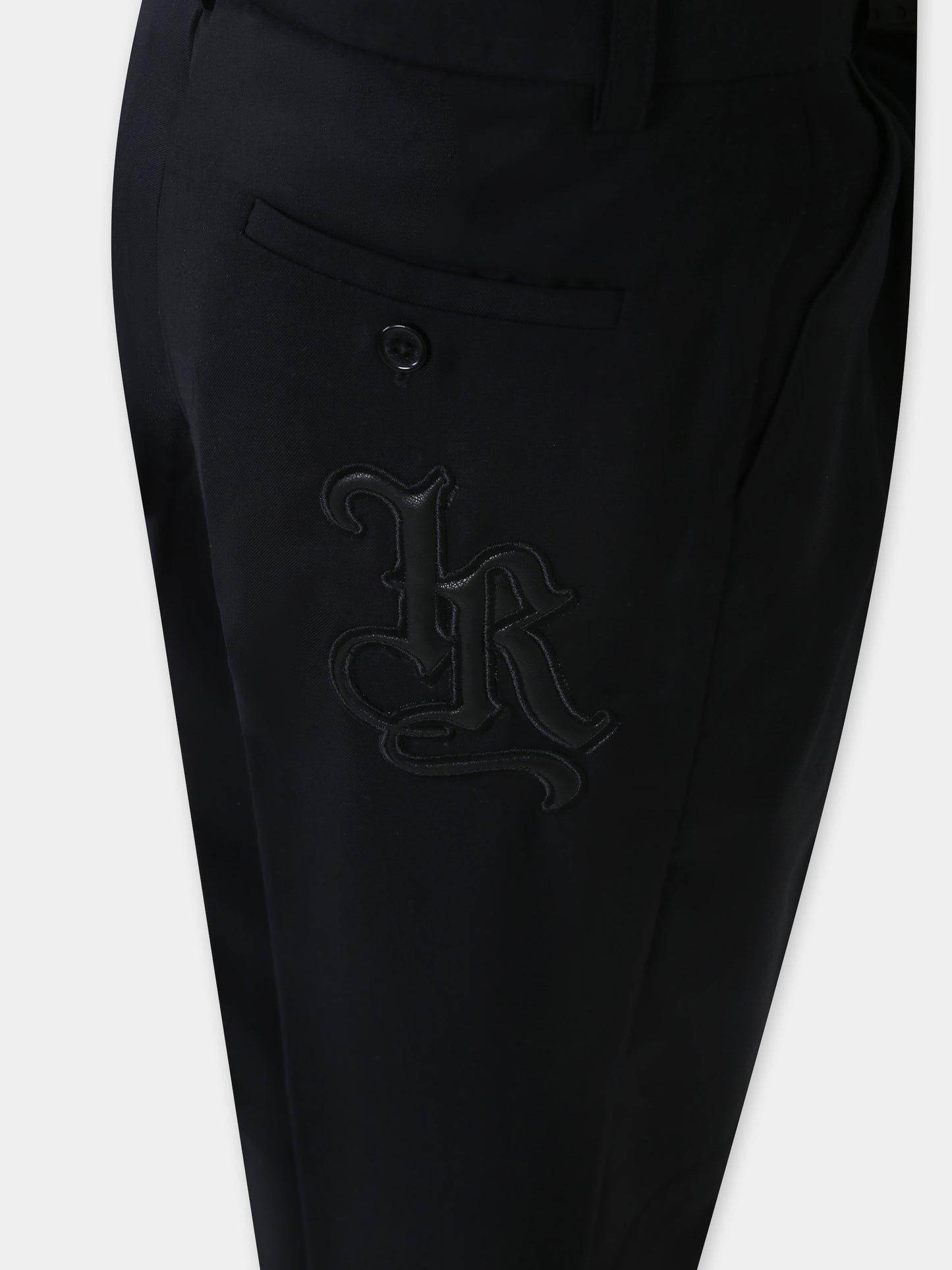 Pantaloni neri per bambino con logo,Richmond,RBP25125PA BLACK