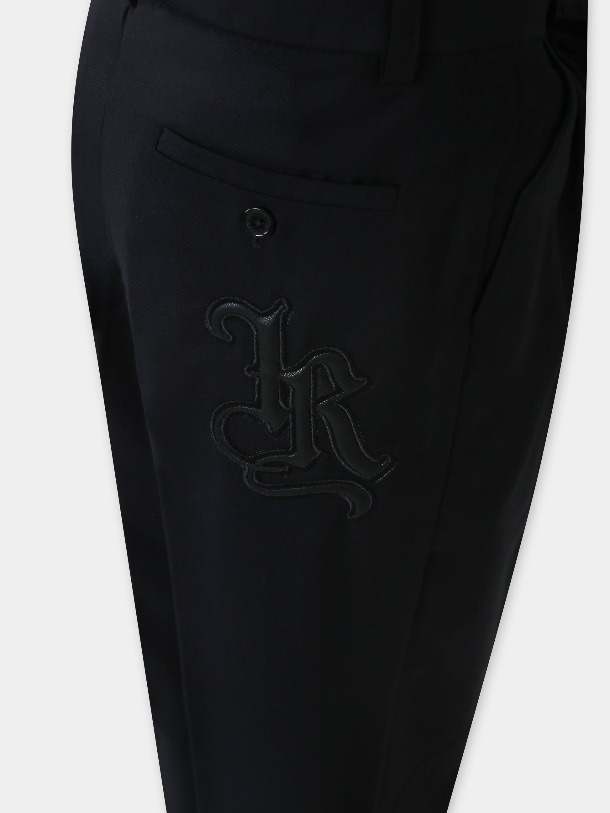 Pantaloni neri per bambino con logo,Richmond,RBP25125PA BLACK
