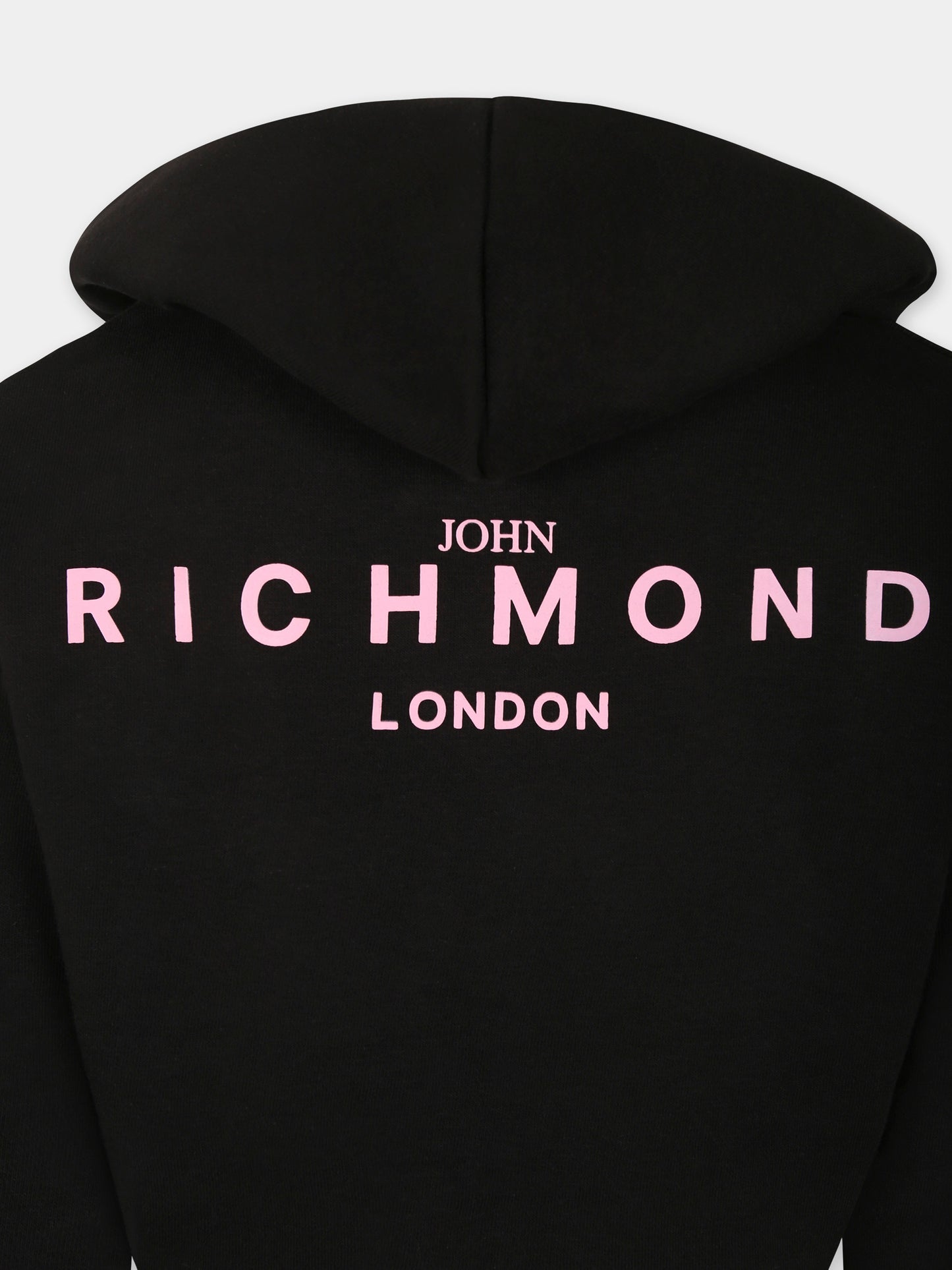 Felpa crop nera per bambina con logo,Richmond,RGP25001FE BLACK