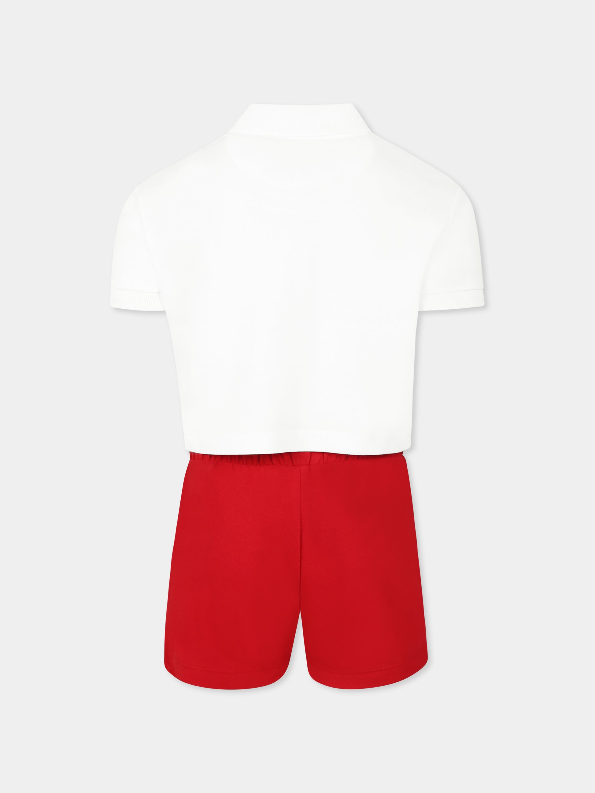 Completo bianco per bambina con logo e cuore,Richmond,RGP25078CJ WHITE