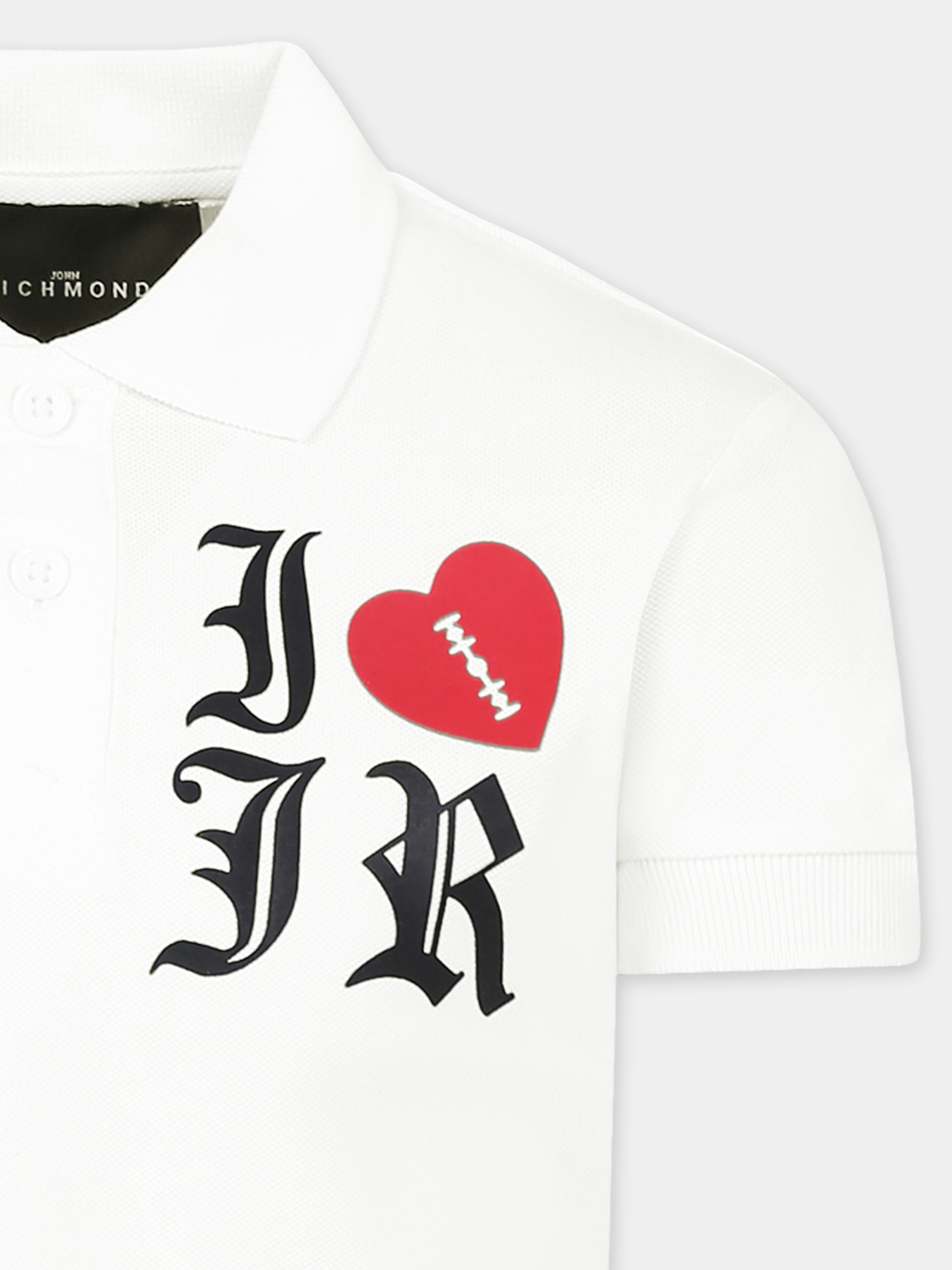 Completo bianco per bambina con logo e cuore,Richmond,RGP25078CJ WHITE