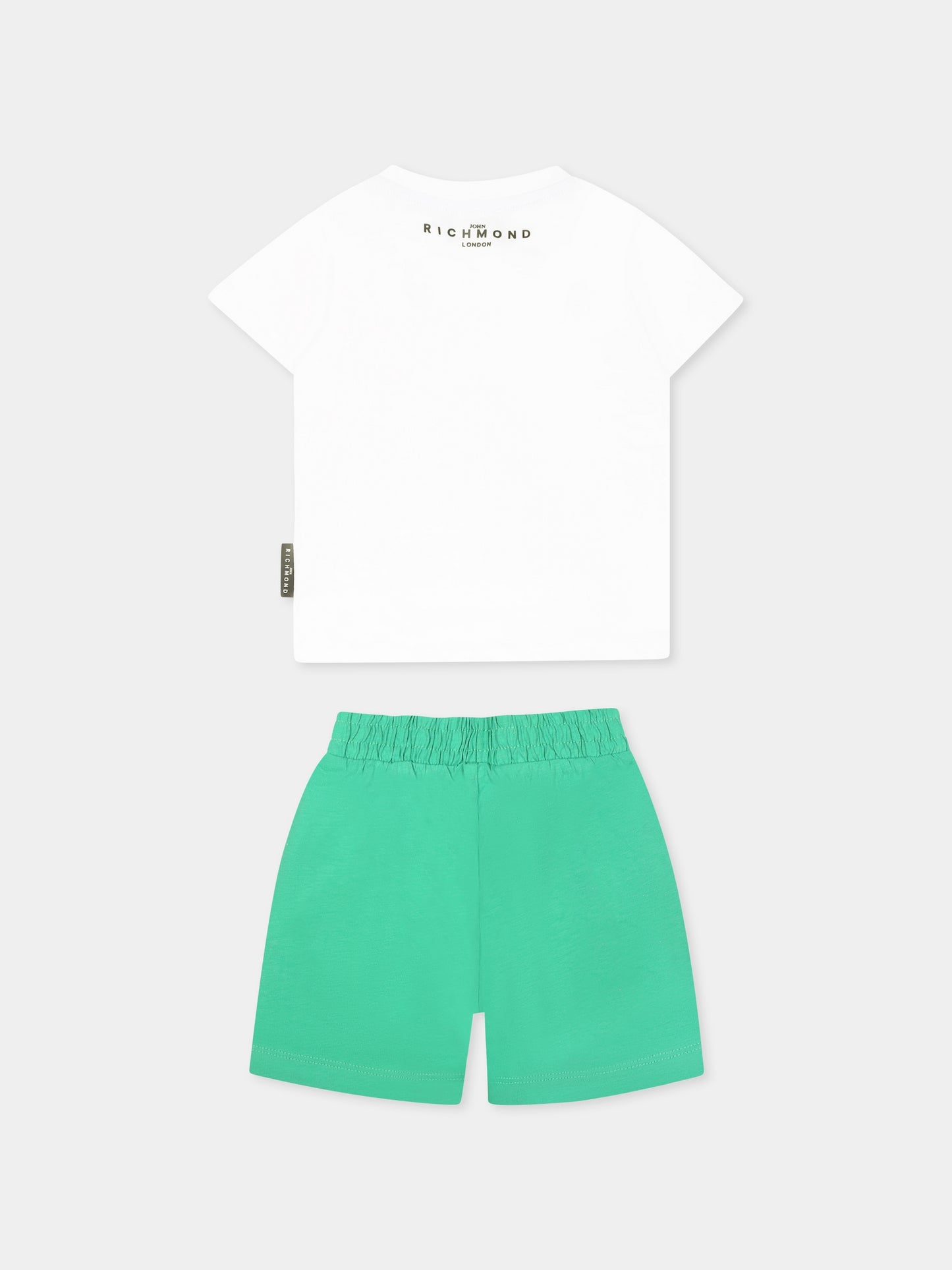 Completo bianco per neonato con logo,Richmond,RIP25050CJ GREEN