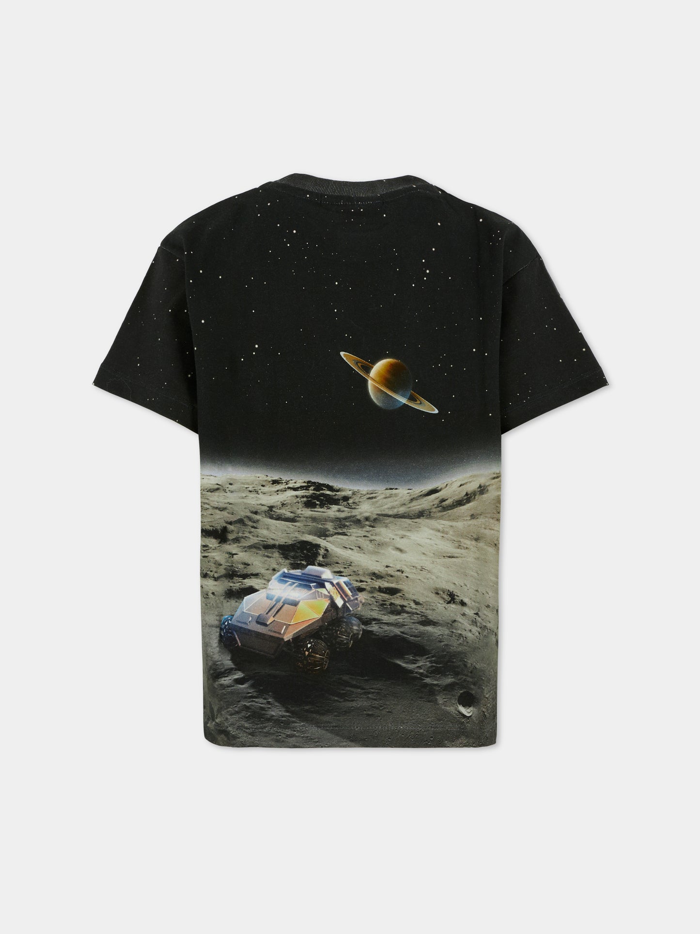 T-shirt Riley nera per bambino con astronauta,Molo,1W25A202 9681