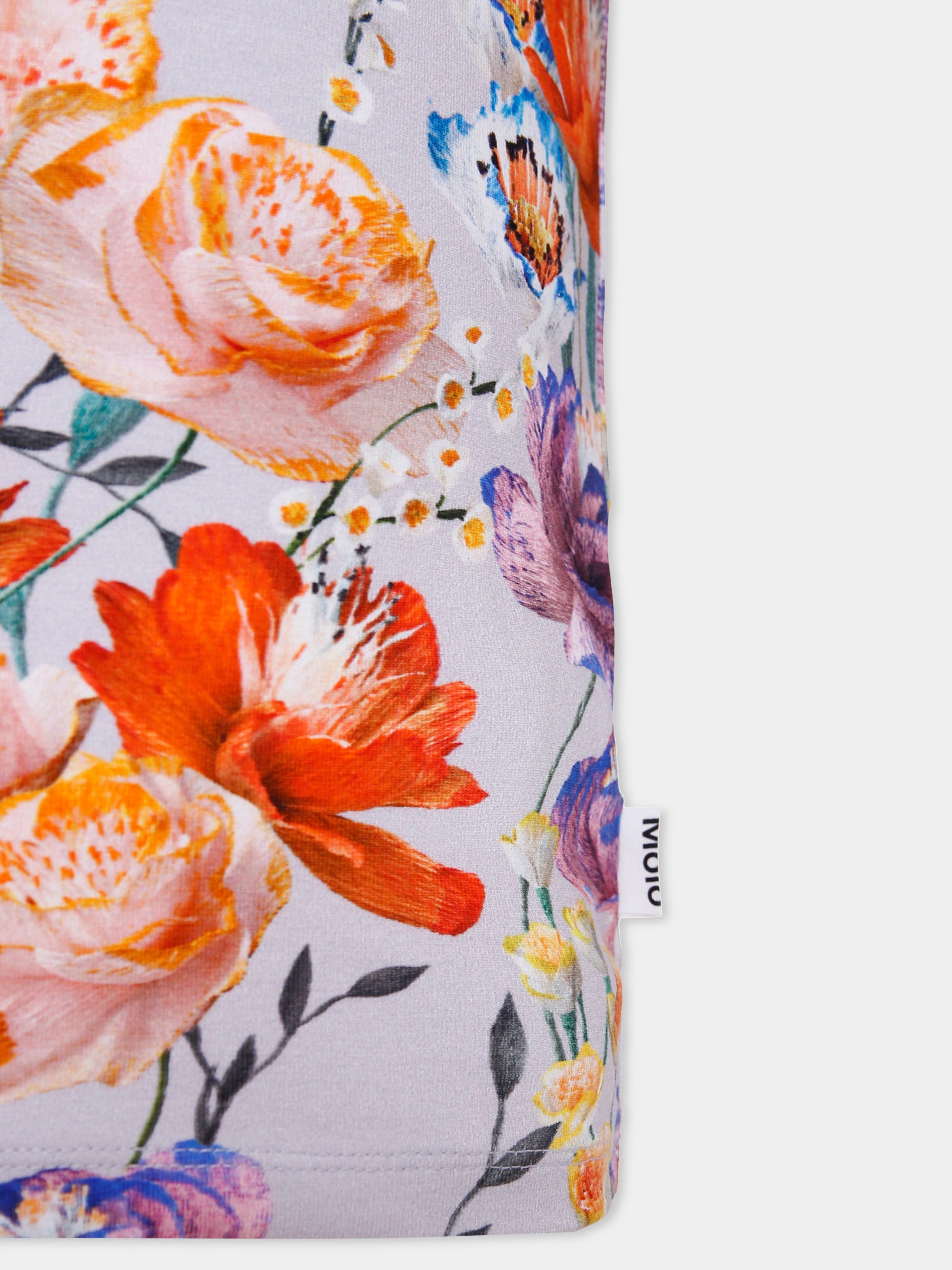 T-shirt Rimona multicolor per bambina con stampa floreale,Molo,2W25A210 9378