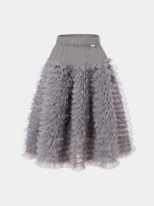 Gonna grigia per bambina,Molo,2W25D140 5505