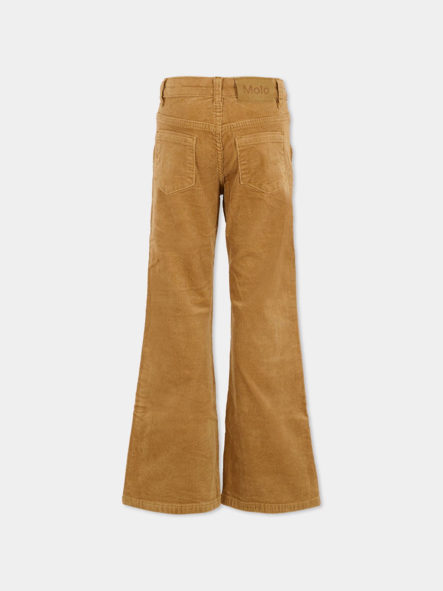 Pantaloni Aida marroni per bambina con logo,Molo,2W25I102 5510