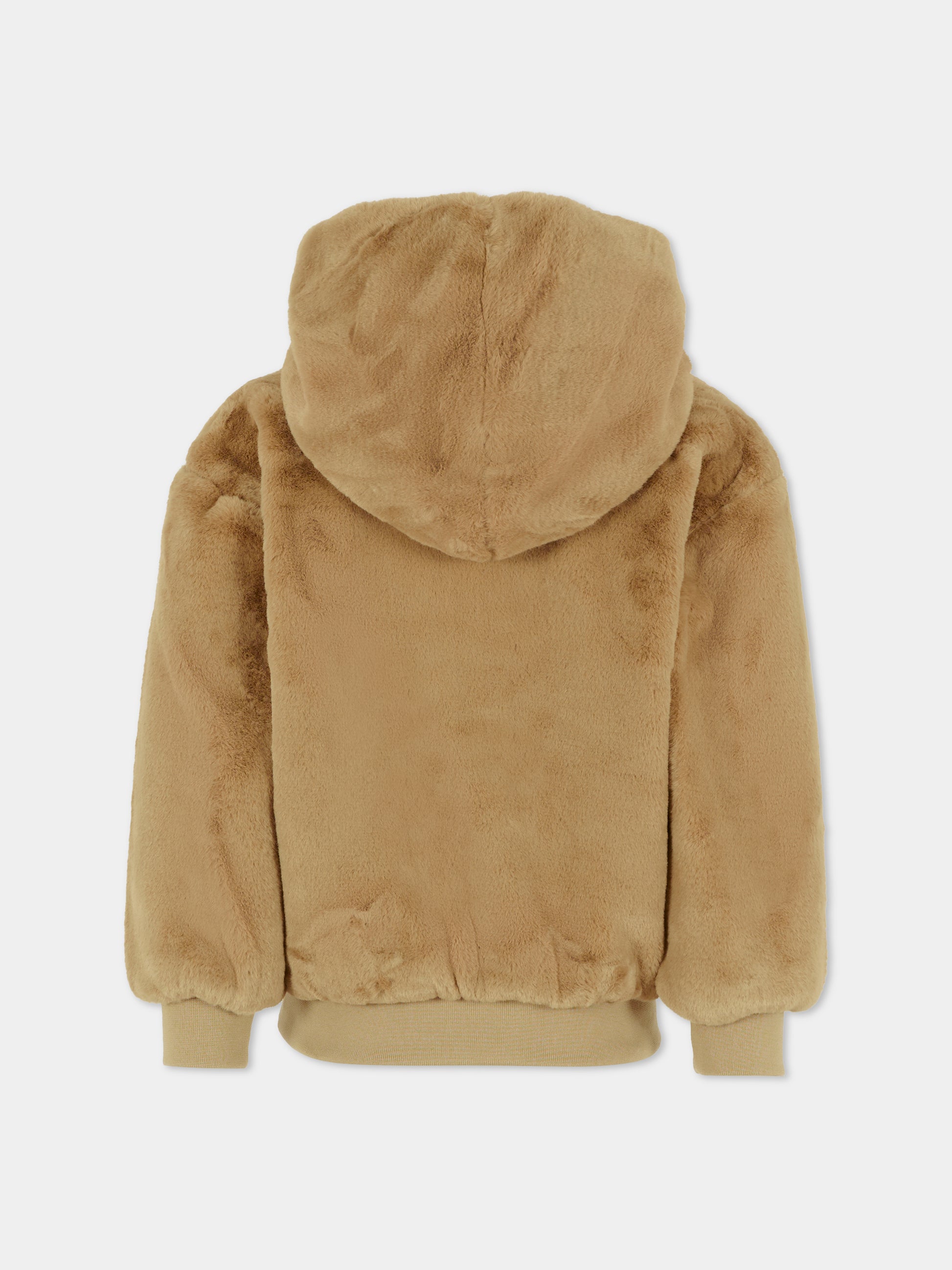 Felpa Maureen beige per bambina con logo,Molo,2W25J301 5510