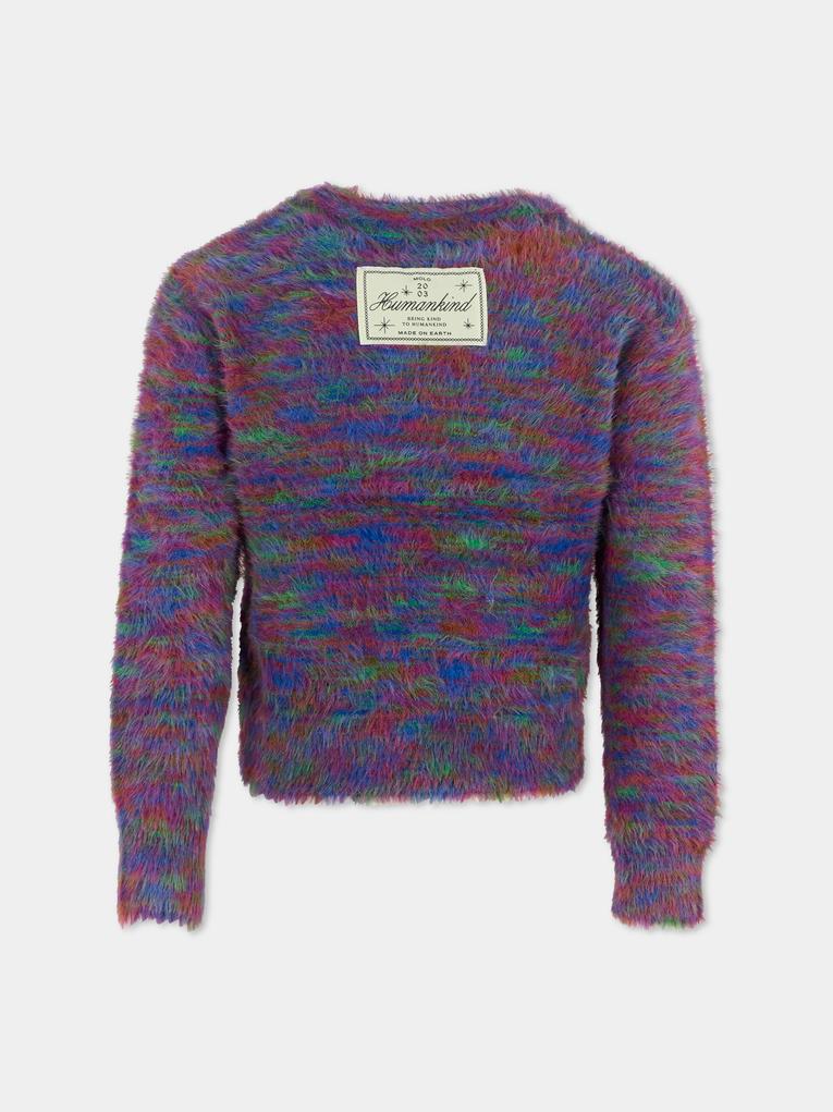 Maglione Garda viola per bambina con patch,Molo,2W25K215 5577