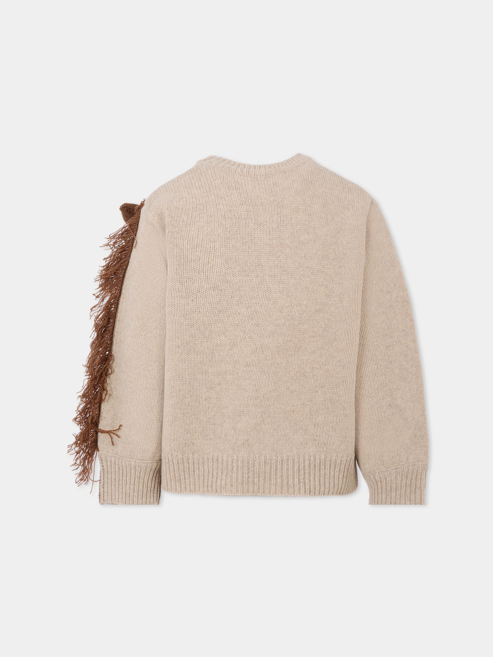 Maglione Gisela beige per bambina con cavallo,Molo,2W25K216 9603