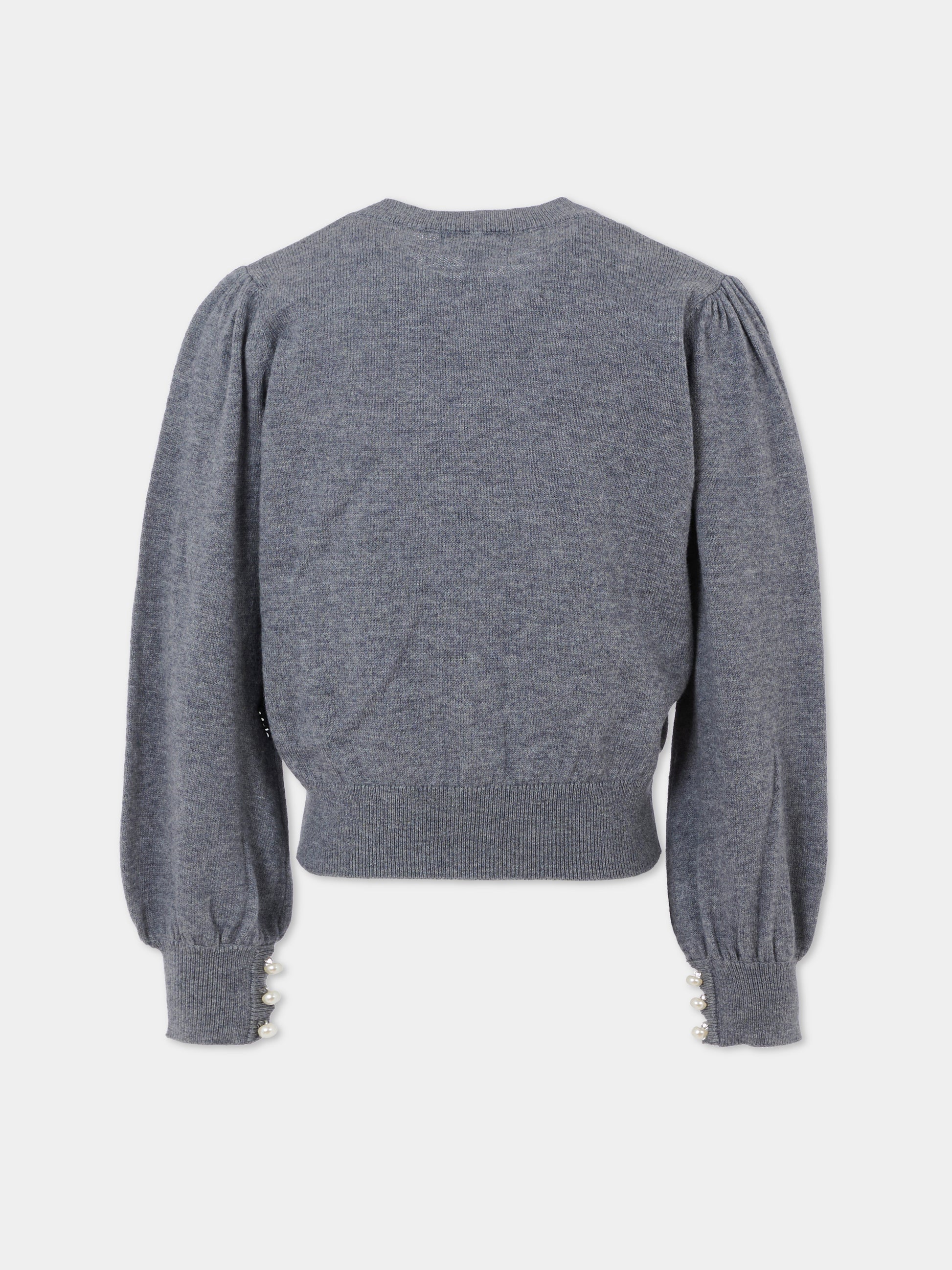 Cardigan Guinevere grigio per bambina con perle,Molo,2W25K309 1046