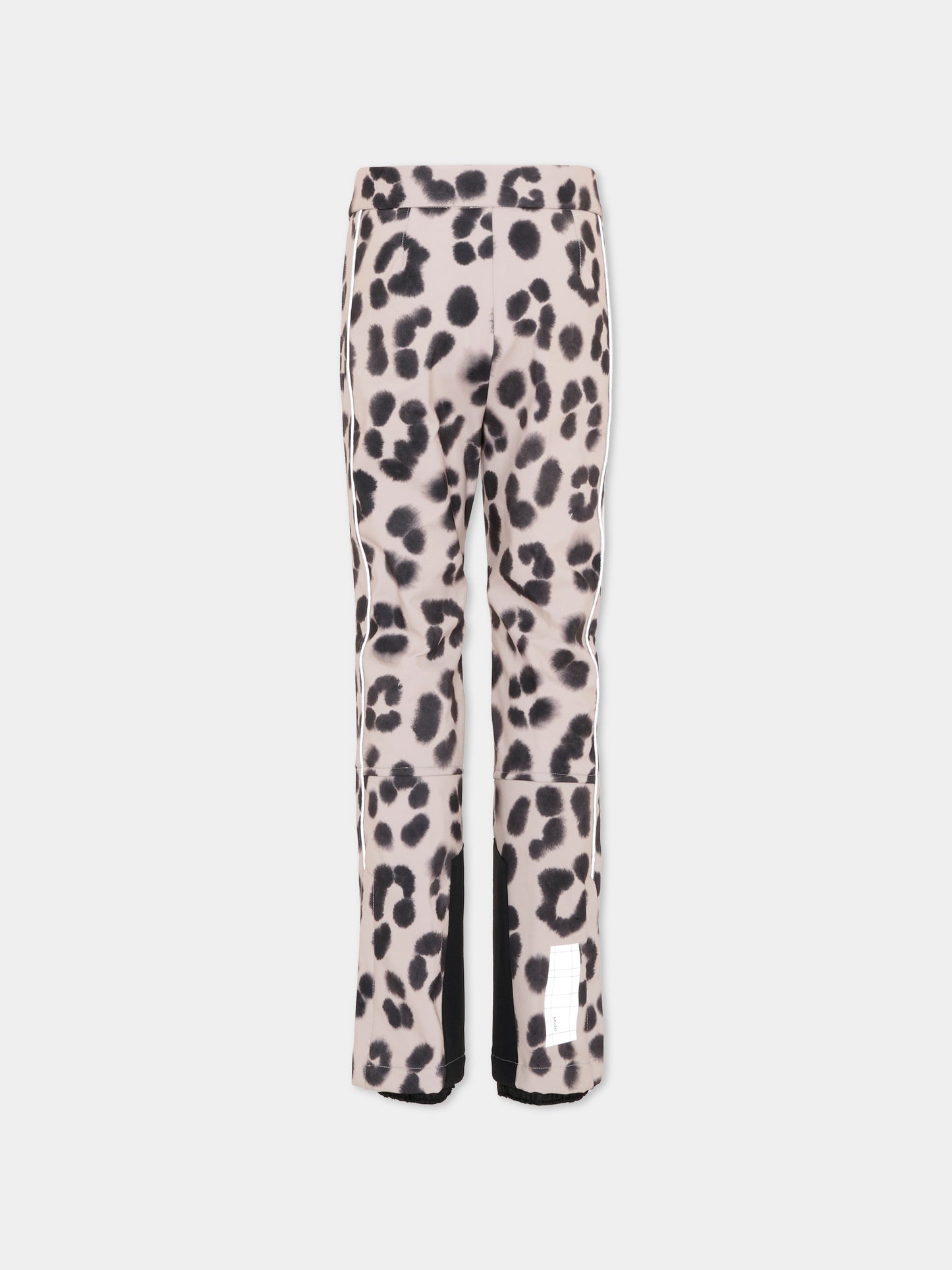 Pantaloni da neve Harlie beige per bambina con stampa animalier,Molo,5W25I201 9363