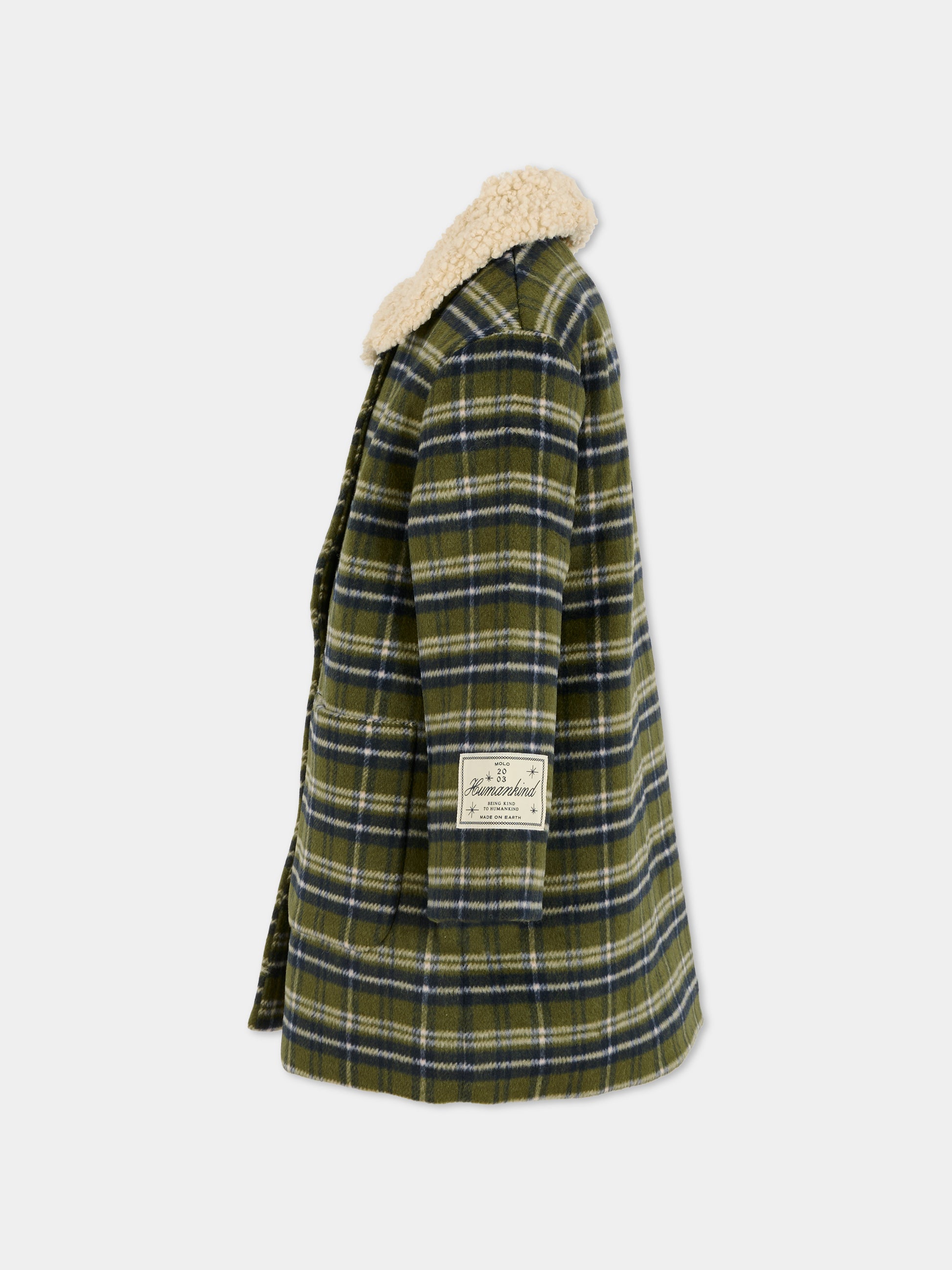 Cappotto Hope verde per bambina con patch,Molo,5W25M319 9440