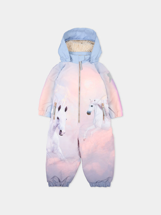 Tuta da neve Polar multicolor per neonata con unicorno,Molo,5W25N202 4949