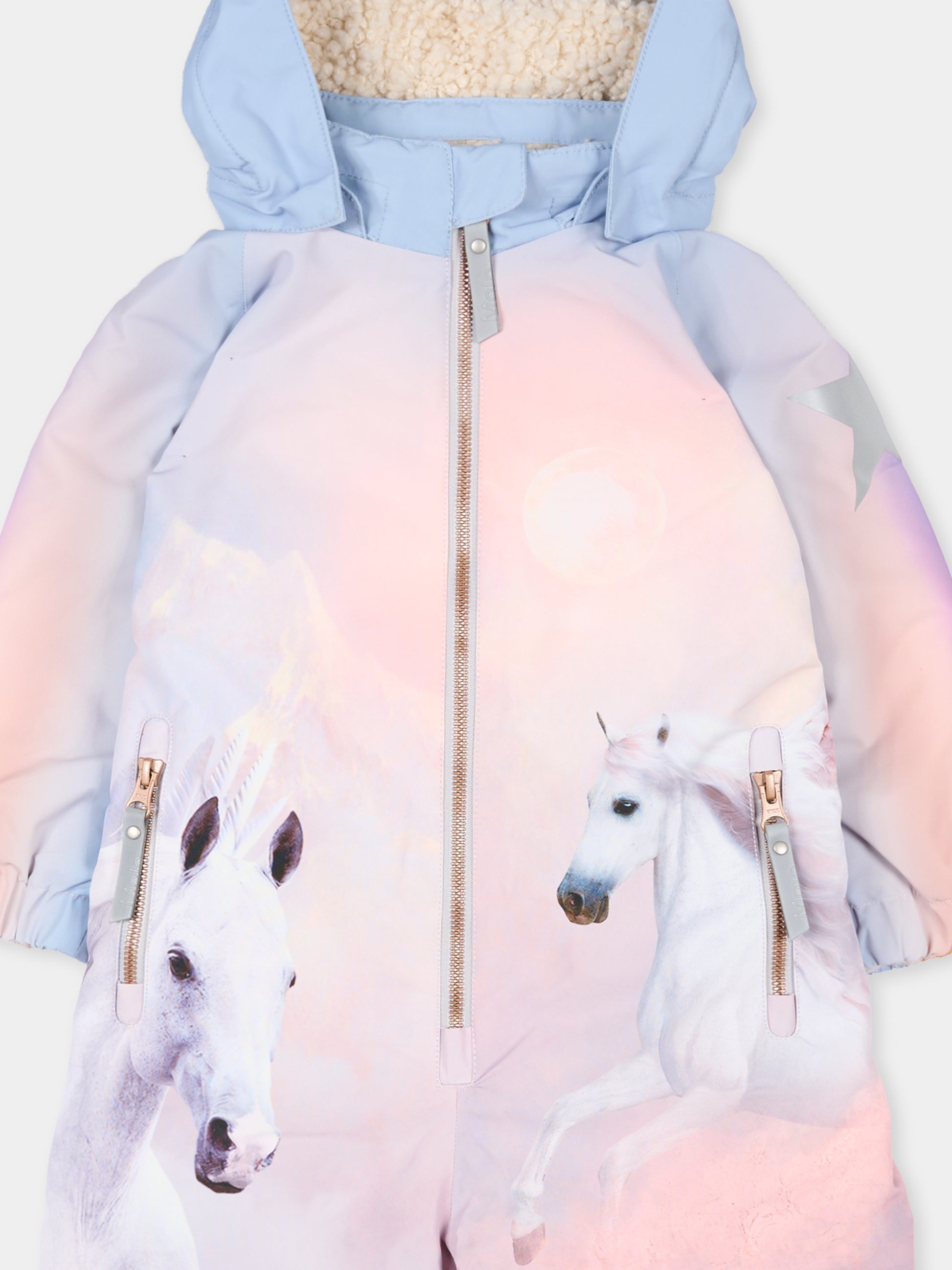 Tuta da neve Polar multicolor per neonata con unicorno,Molo,5W25N202 4949