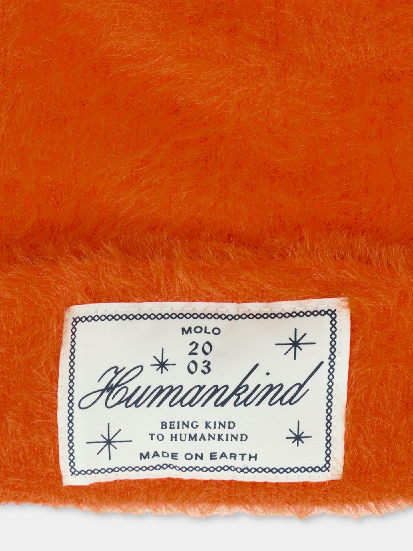 Berretto Kaia arancione per bambina con patch,Molo,7W25S307 8201