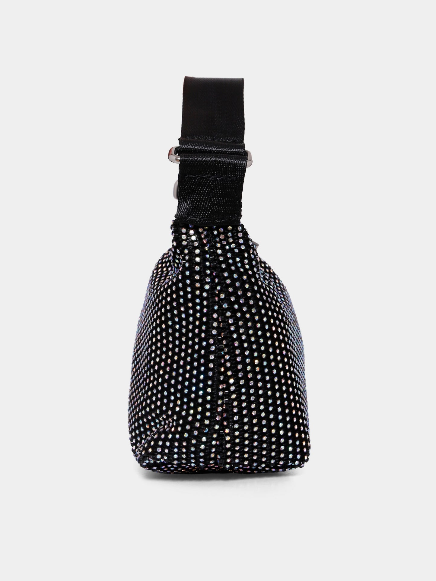 Black bag for girl with rhinestones