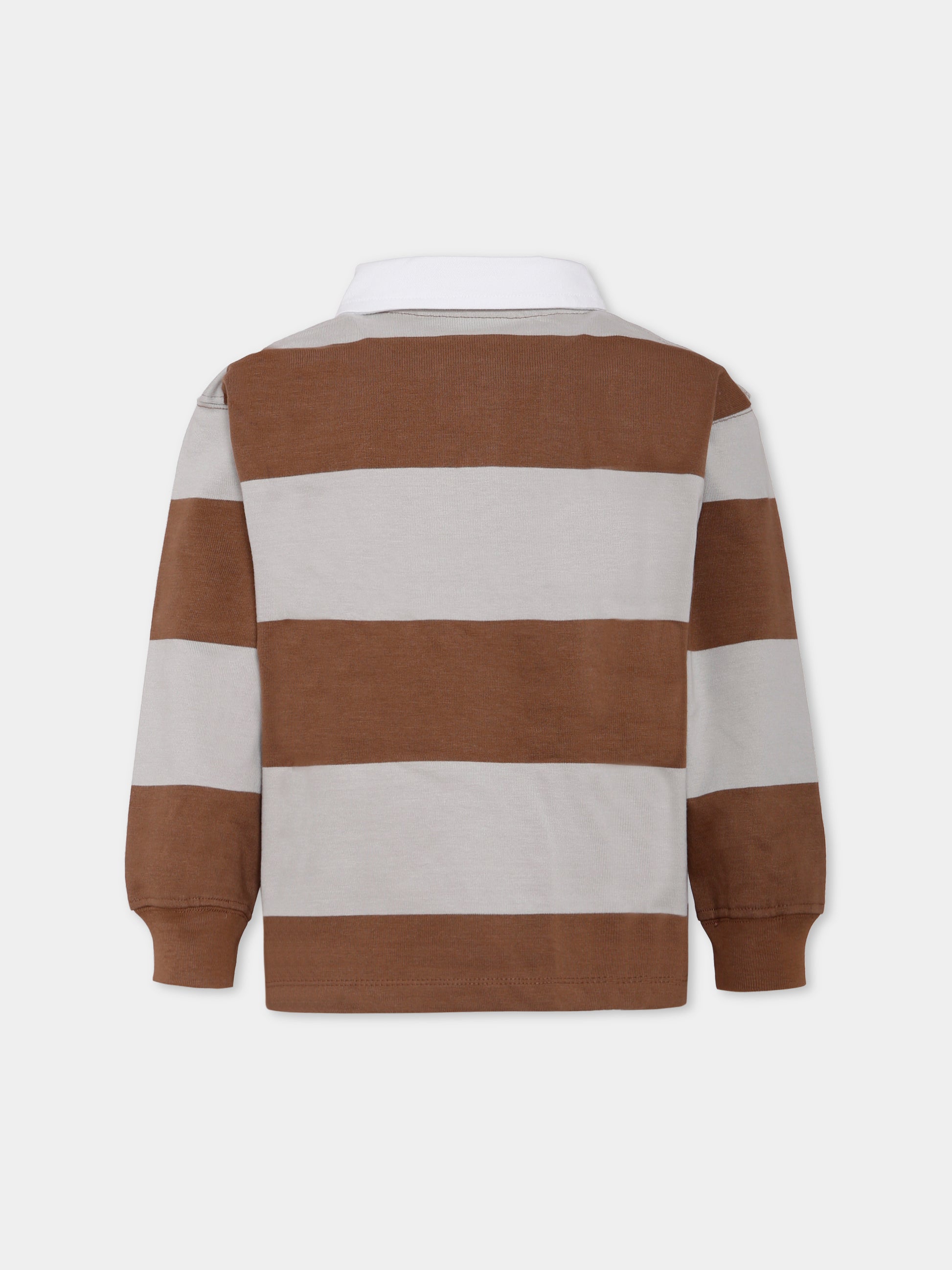 Polo Relz marrone per bambino,Molo,1W25A401 4961