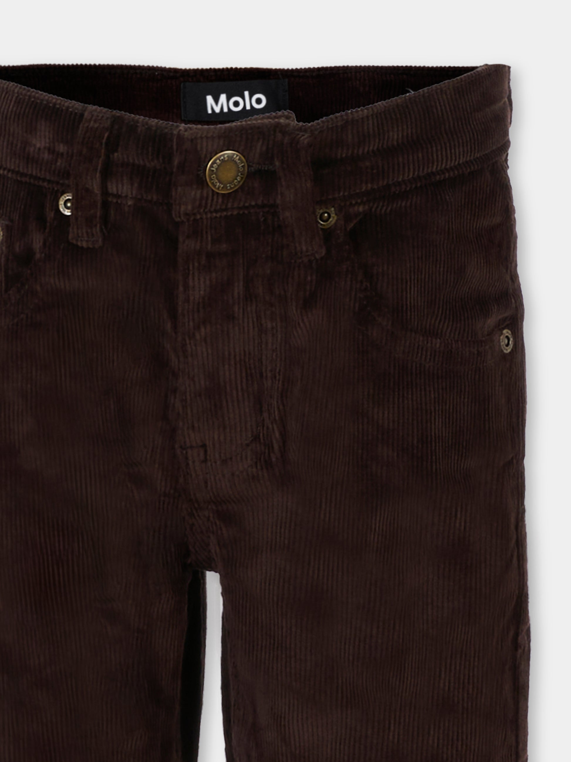 Pantaloni Andy marroni per bambino,Molo,1W25I104 5522