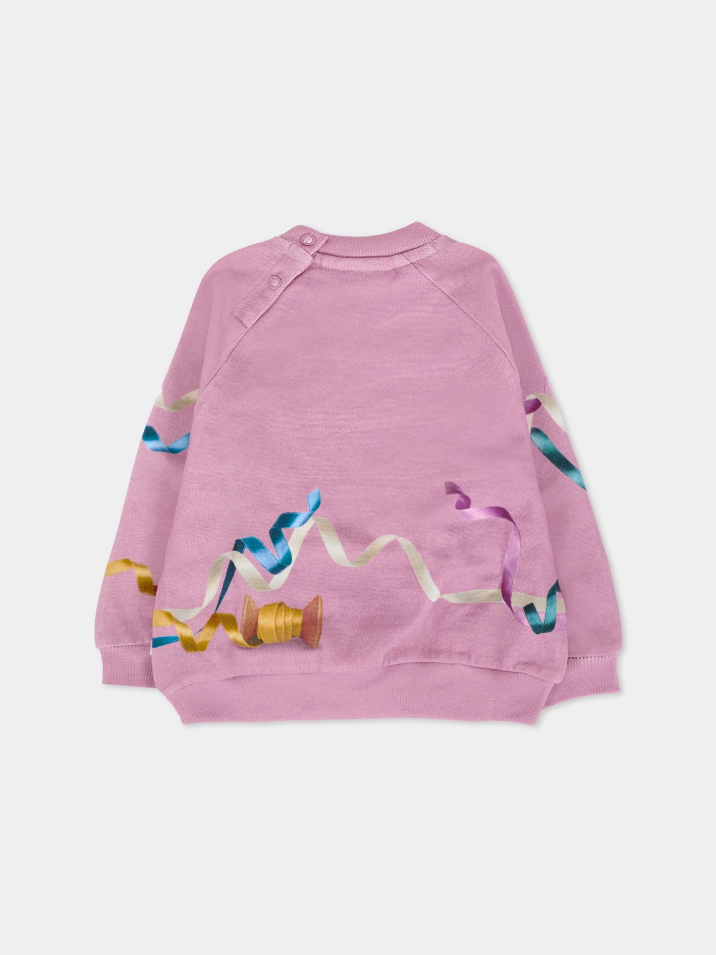 Felpa Disc rosa per neonata con cani,Molo,4W25J202 9704