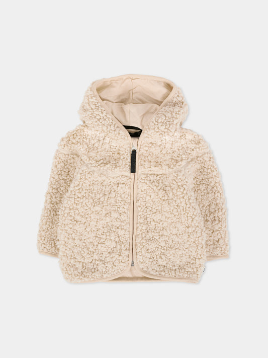 Ecopelliccia Ummi avorio per neonati con orecchie,Molo,5W25L205 5553