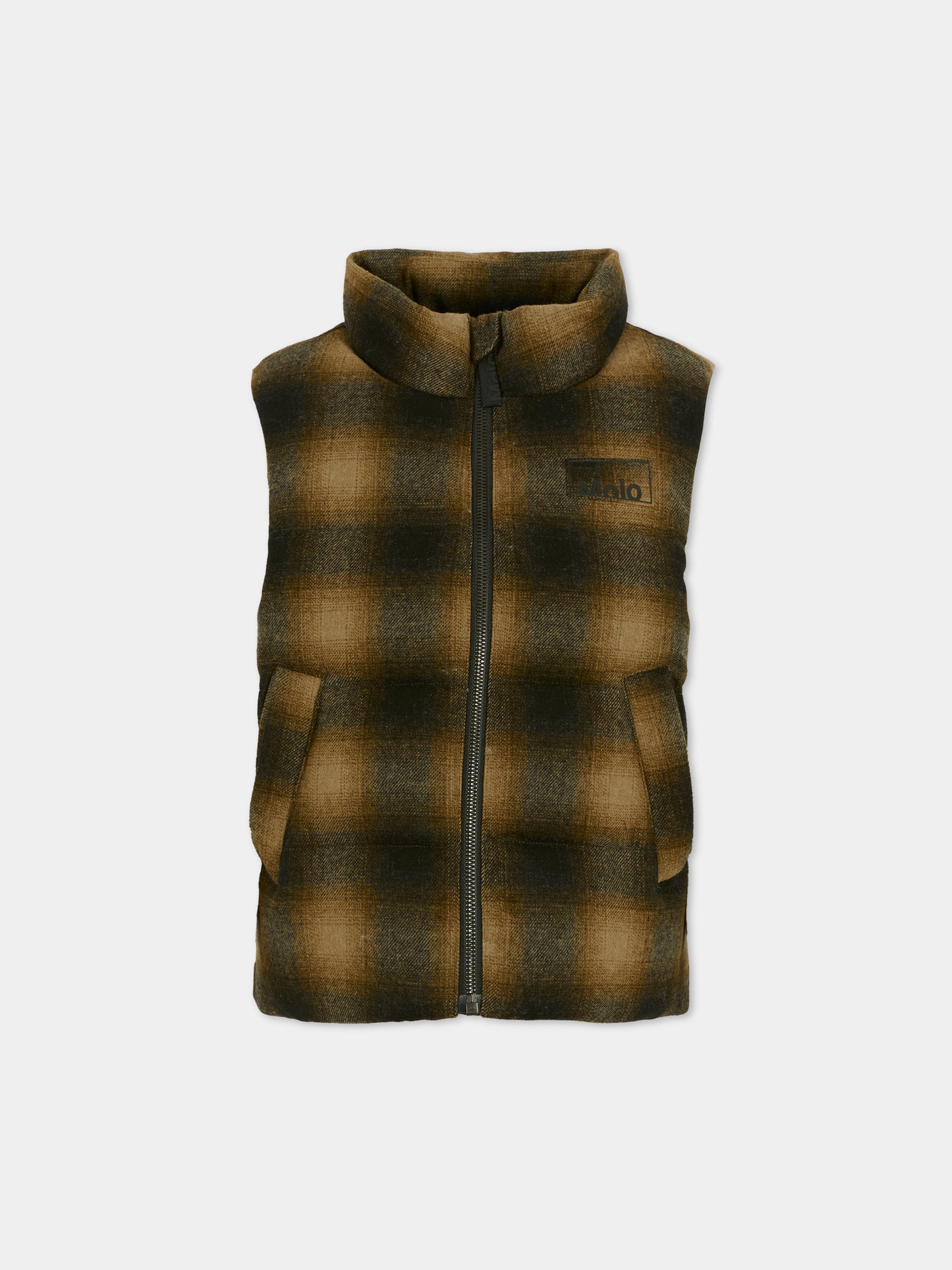 Gilet Heike verde per bambino con logo,Molo,5W25M201 5580