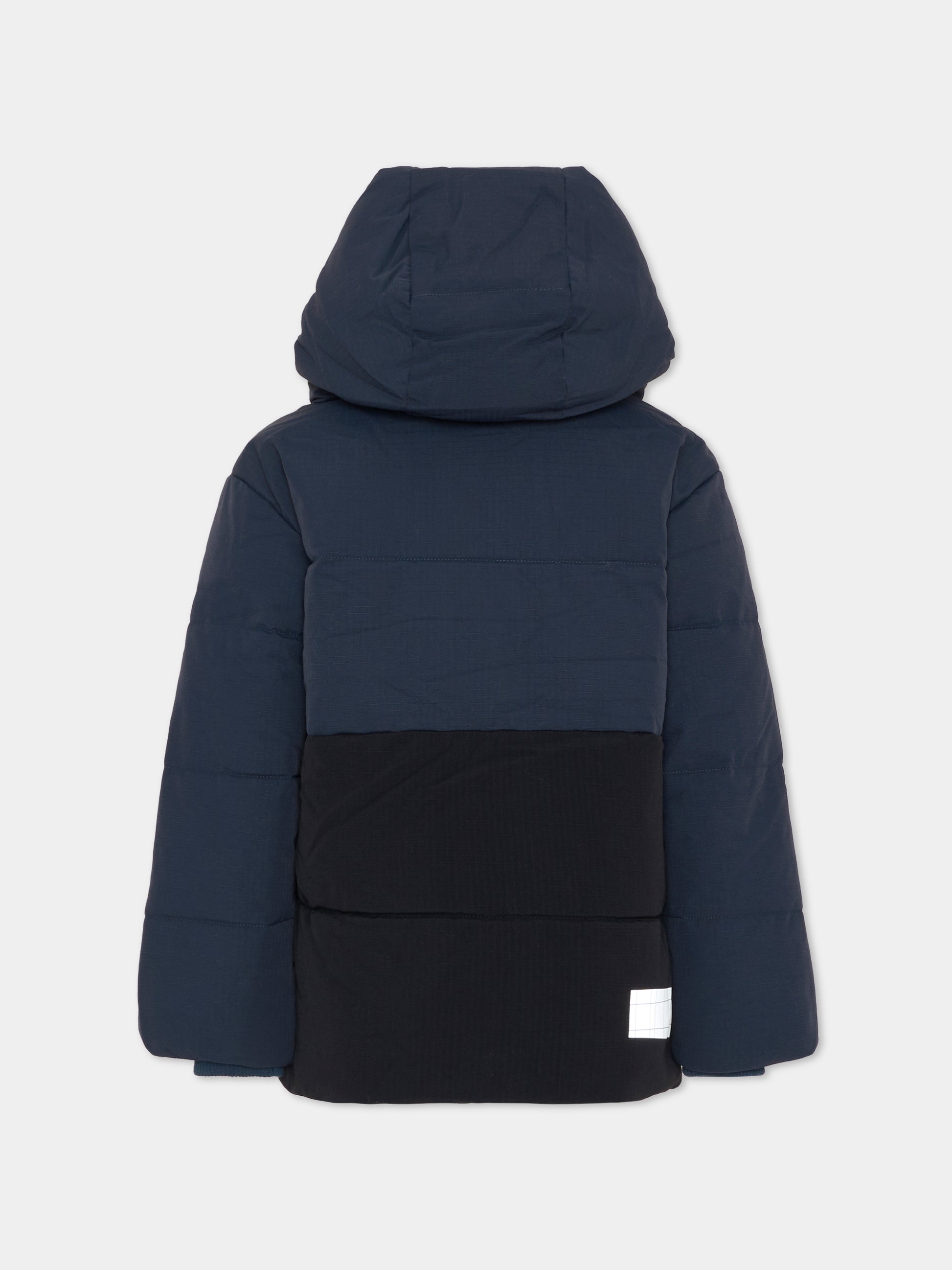 Piumino Hilo blu per bambino con logo,Molo,5W25M305 8753