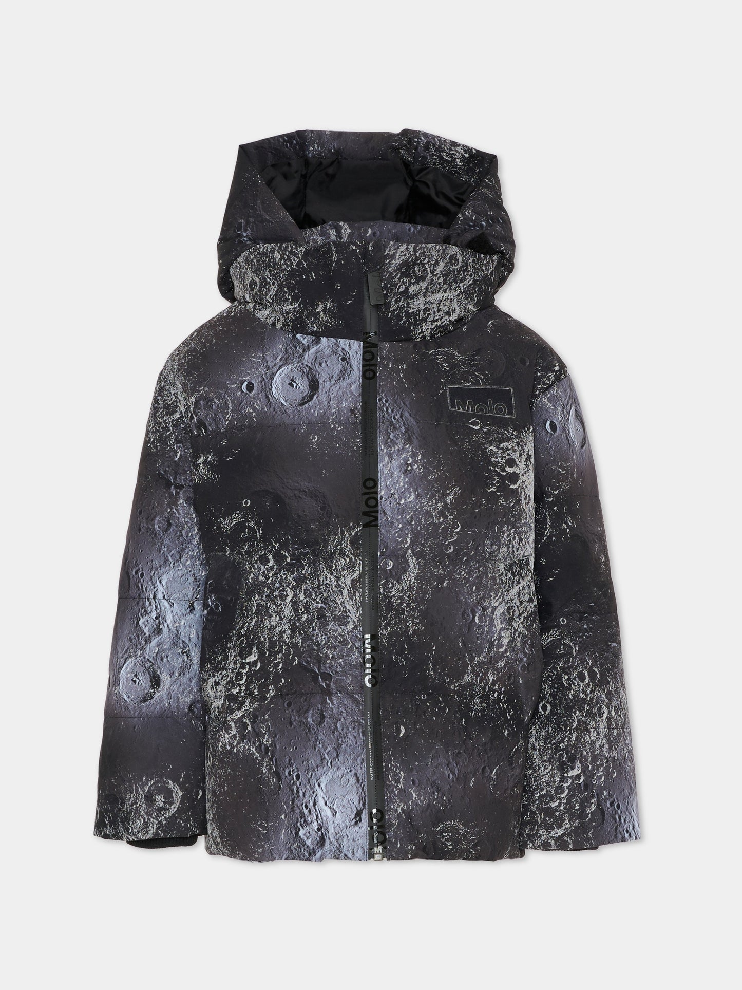 Piumino Hilo nero per bambino con stampa spazio,Molo,5W25M305 9371