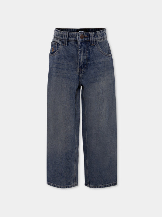 Jeans Aska denim per bambini con simbolo della pace,Molo,6W25I103 9397