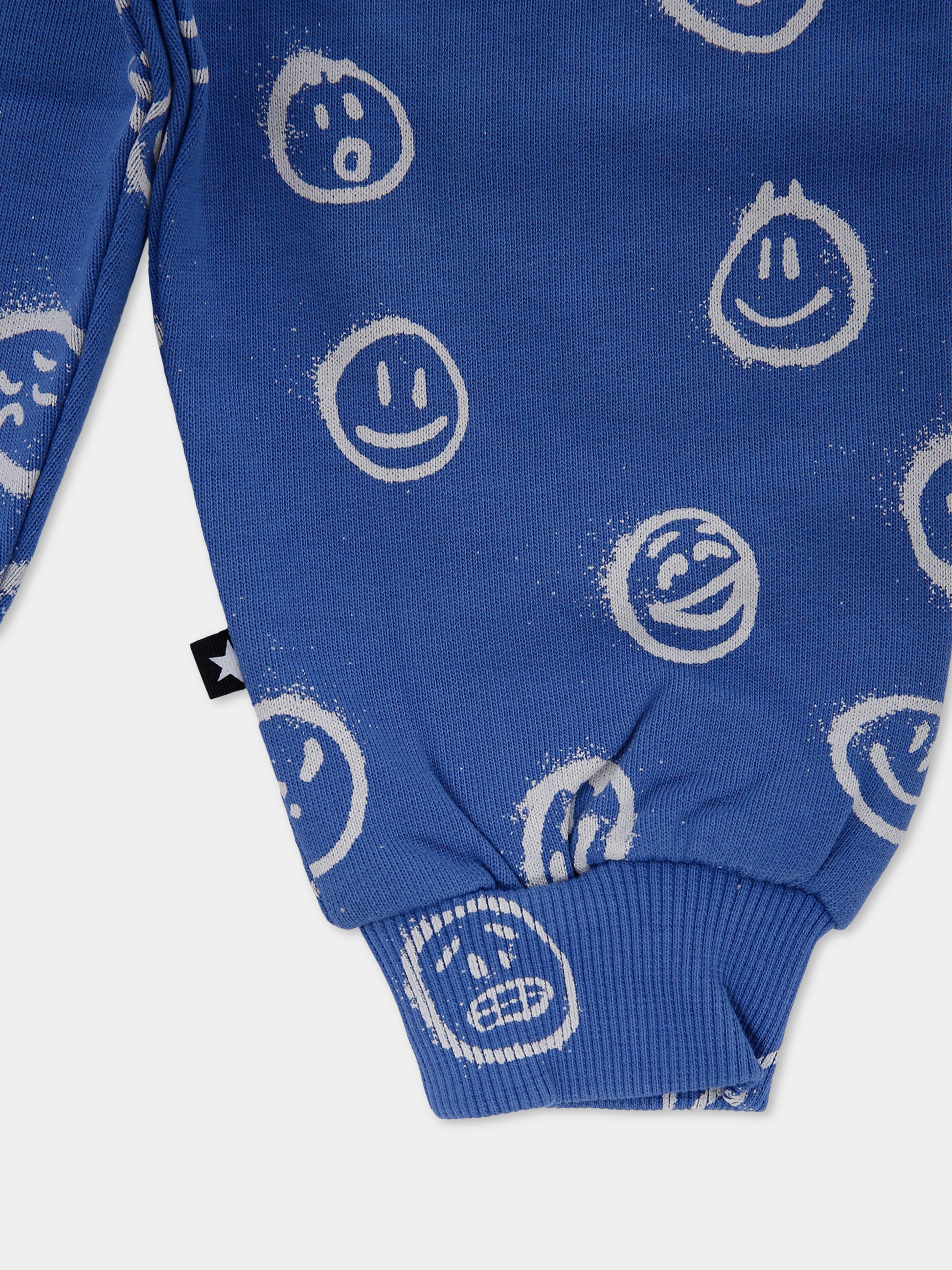 Pantaloni Simeon blu per neonato con smile all over,Molo,6W25I203 9405