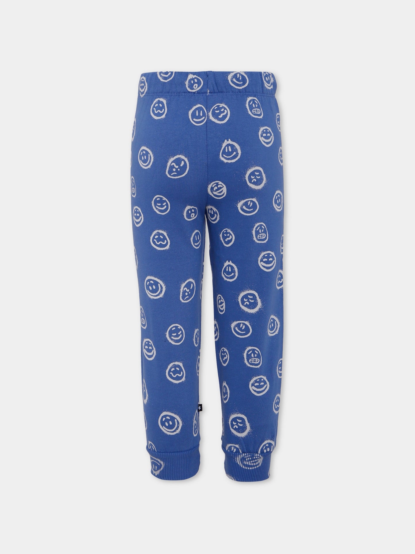 Pantaloni Simeon blu per bambino con smile all over,Molo,6W25I203 9405