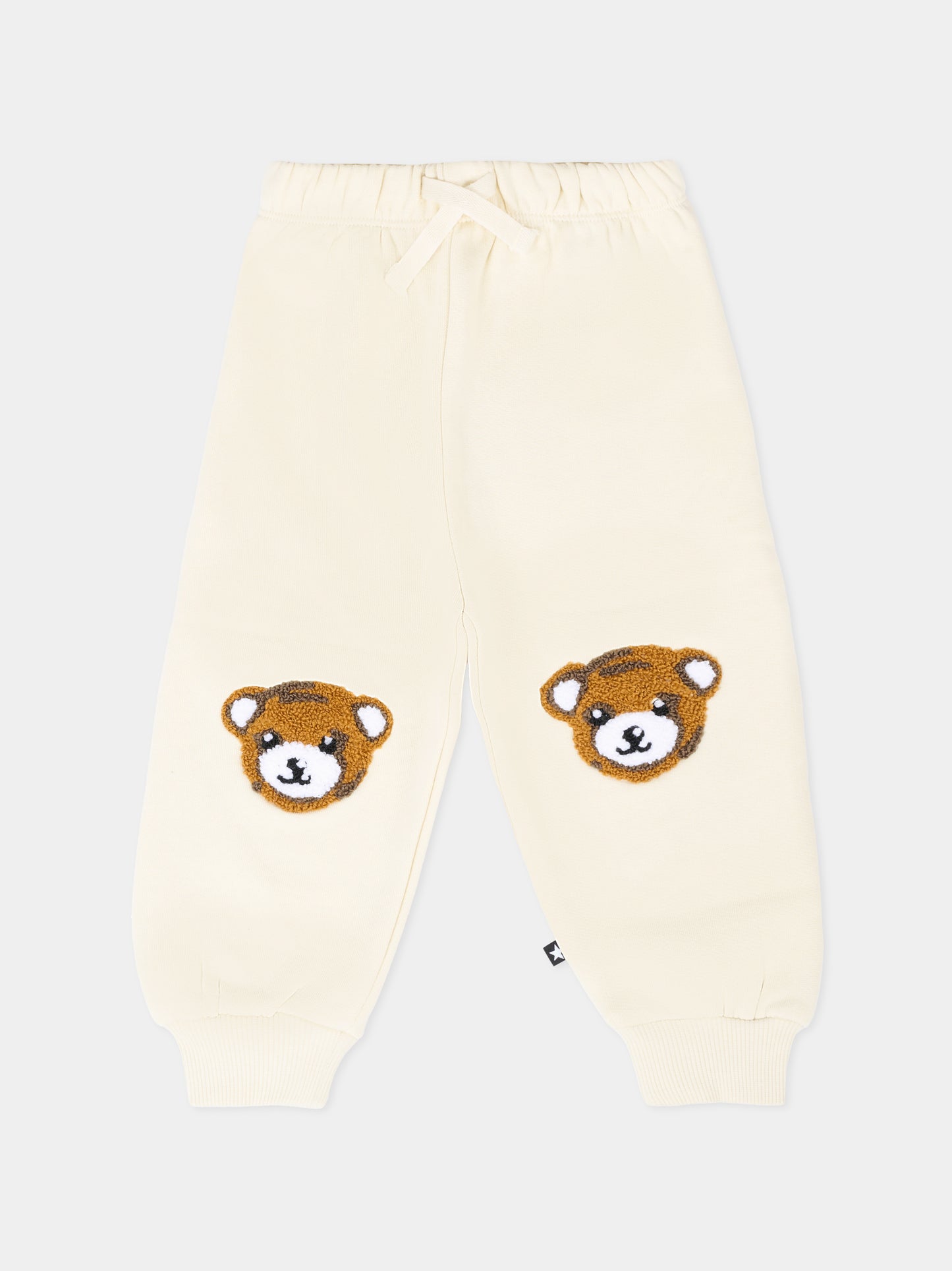 Pantaloni Simeon avorio per neonati con orso,Molo,6W25I215 8955