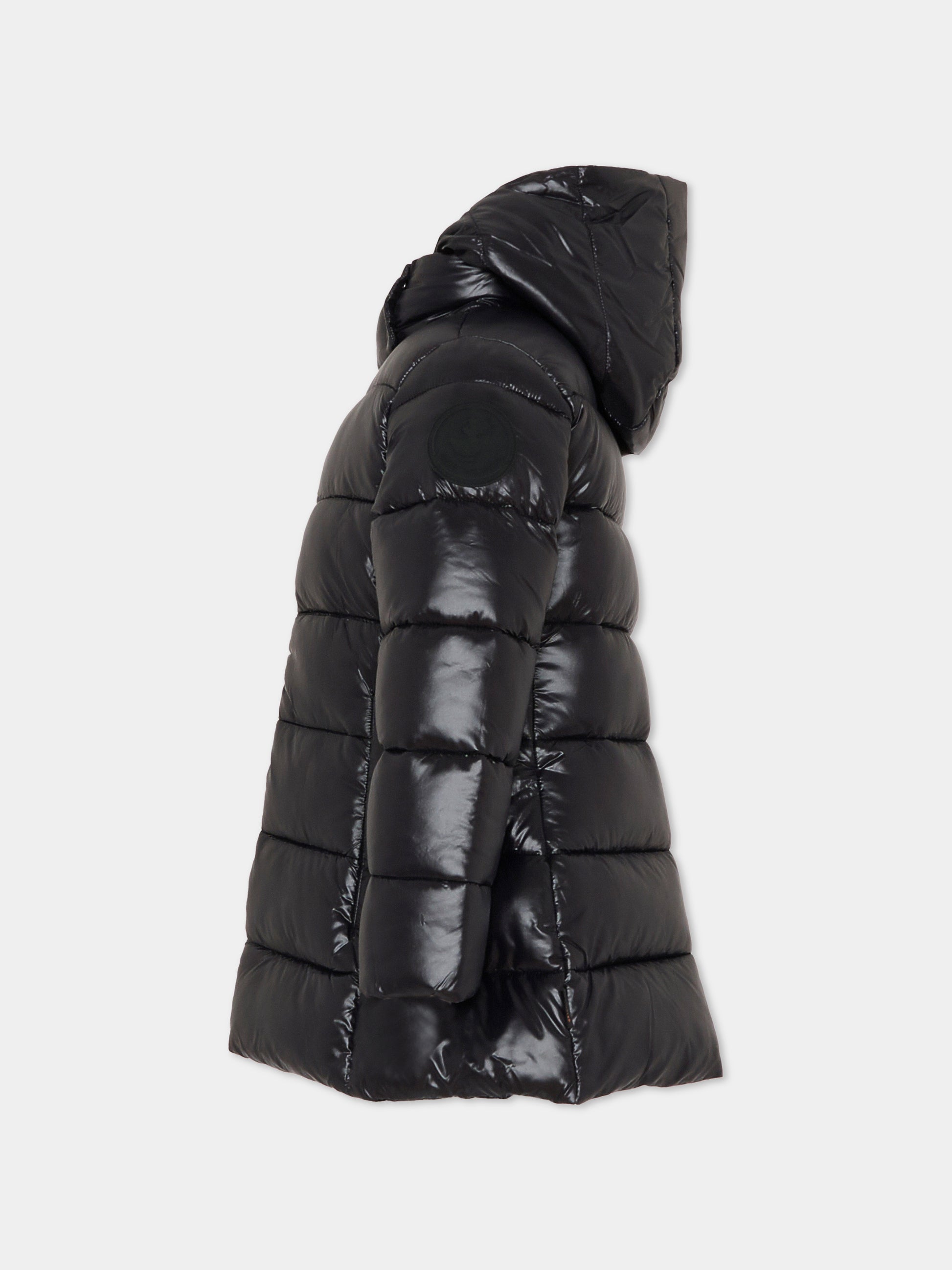 Piumino Kelli nero per bambina con logo,Save The Duck Kids,J42445G LOVE21 10000