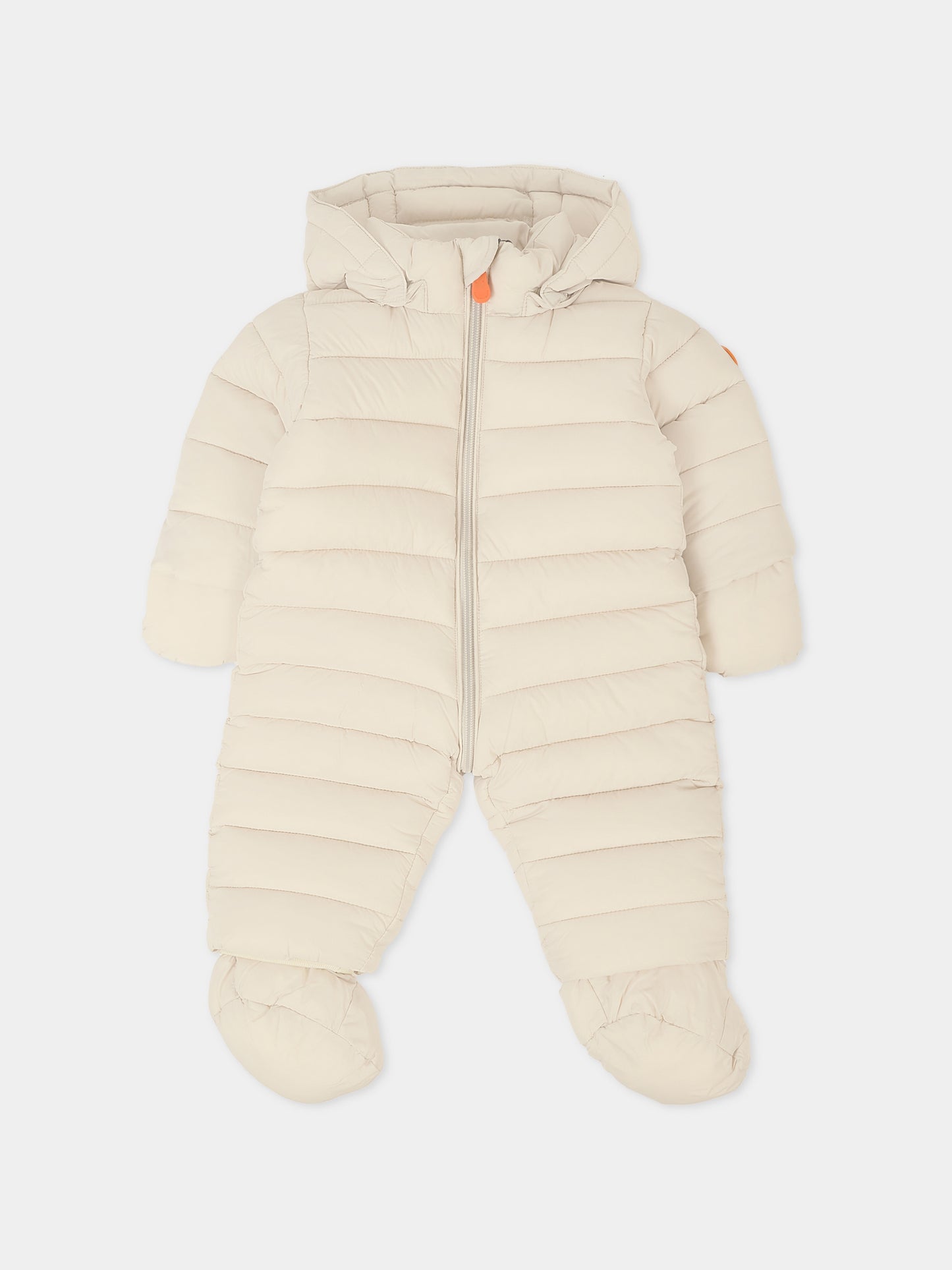 Piumino Storm beige per neonati con logo,Save The Duck Kids,I30002X GIGA21 40019