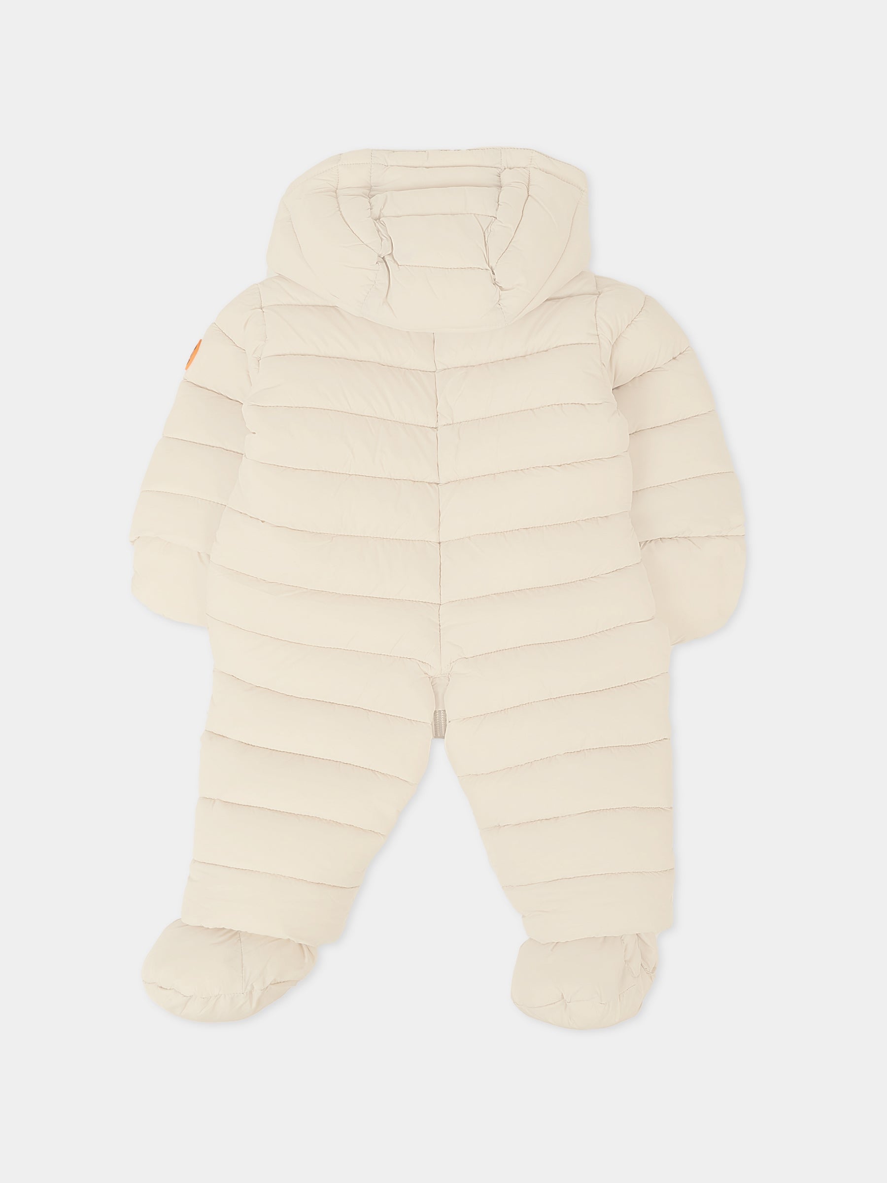 Piumino Storm beige per neonati con logo,Save The Duck Kids,I30002X GIGA21 40019