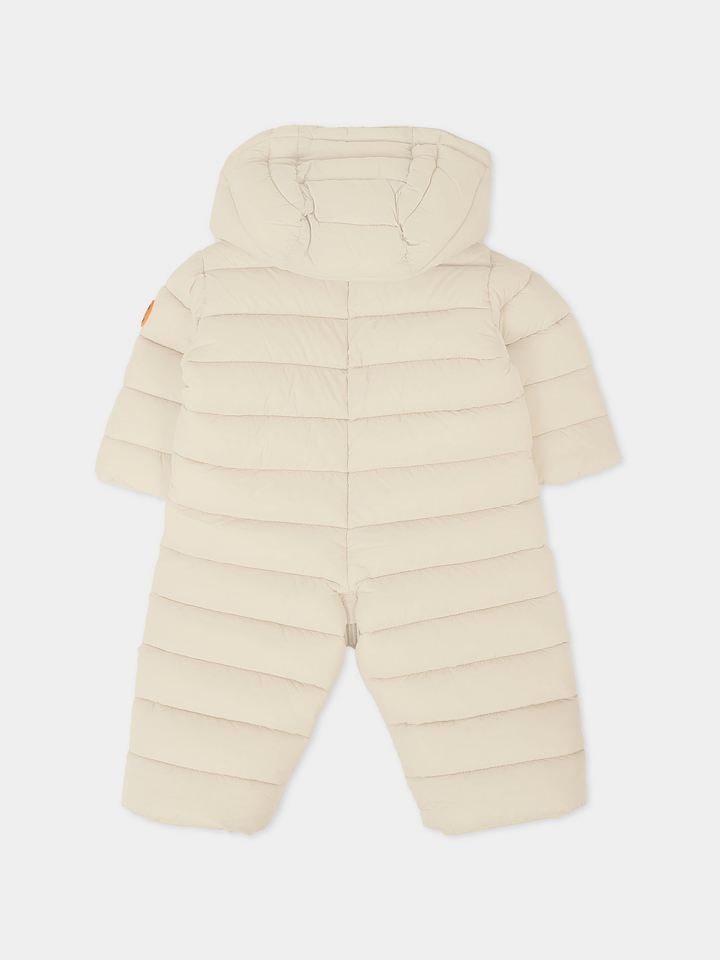 Piumino Storm beige per neonati con logo,Save The Duck Kids,I30002X GIGA21 40019