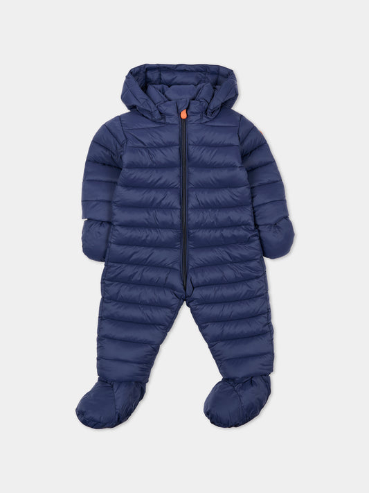 Piumino Storm blu per neonato con logo,Save The Duck Kids,I30002X GIGA21 90000