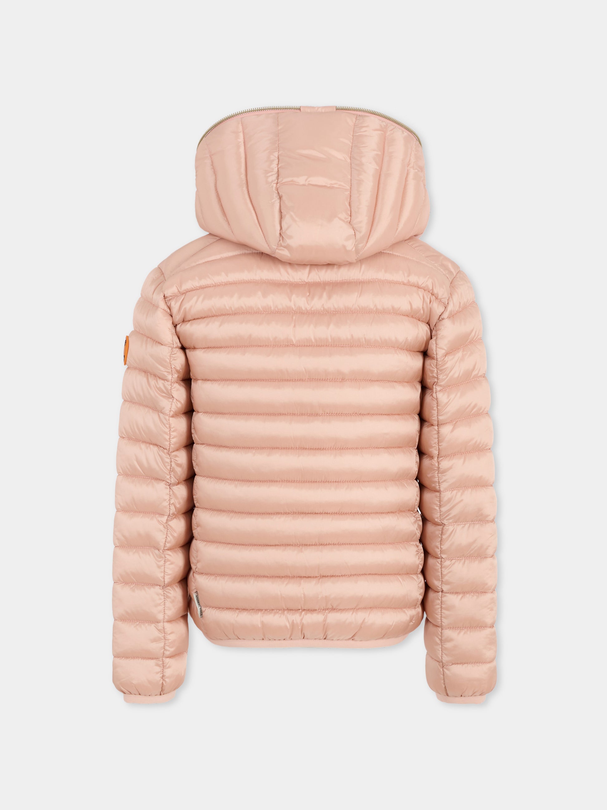 Piumino Iris rosa per bambina con logo,Save The Duck Kids,J32310G IRIS21 80043