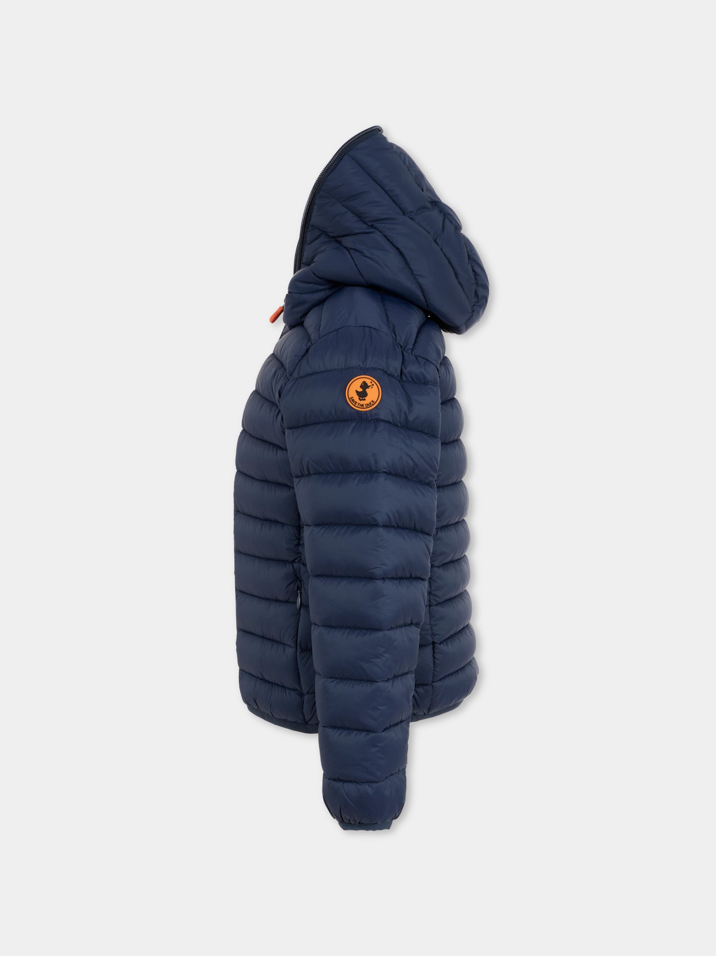 Piumino Dony blu per bambino con logo,Save The Duck Kids,J30650B GIGA21 90000