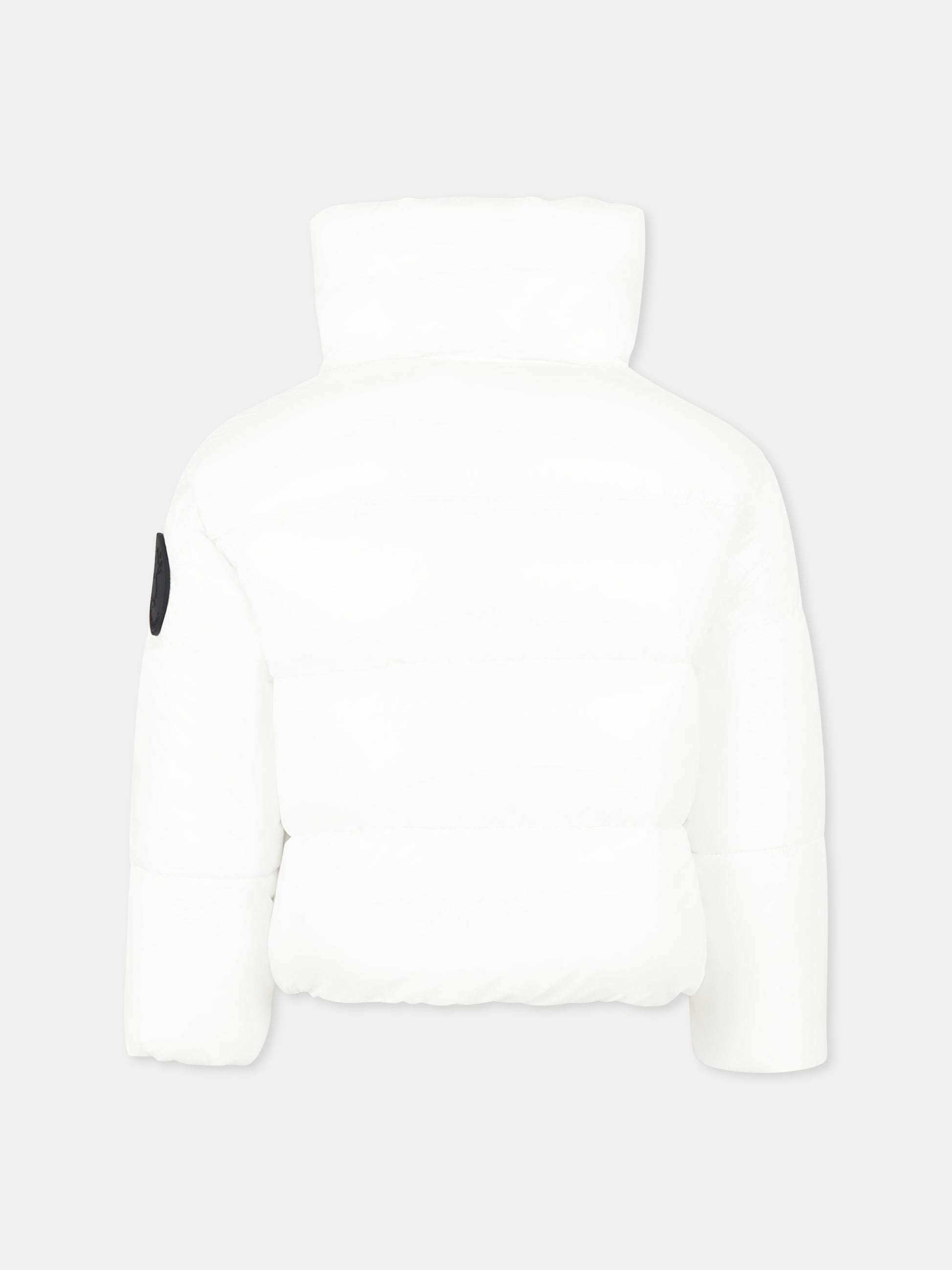 Piumino crop Isolda bianco per bambina con logo,Save The Duck Kids,J31839G LUCK19 00002