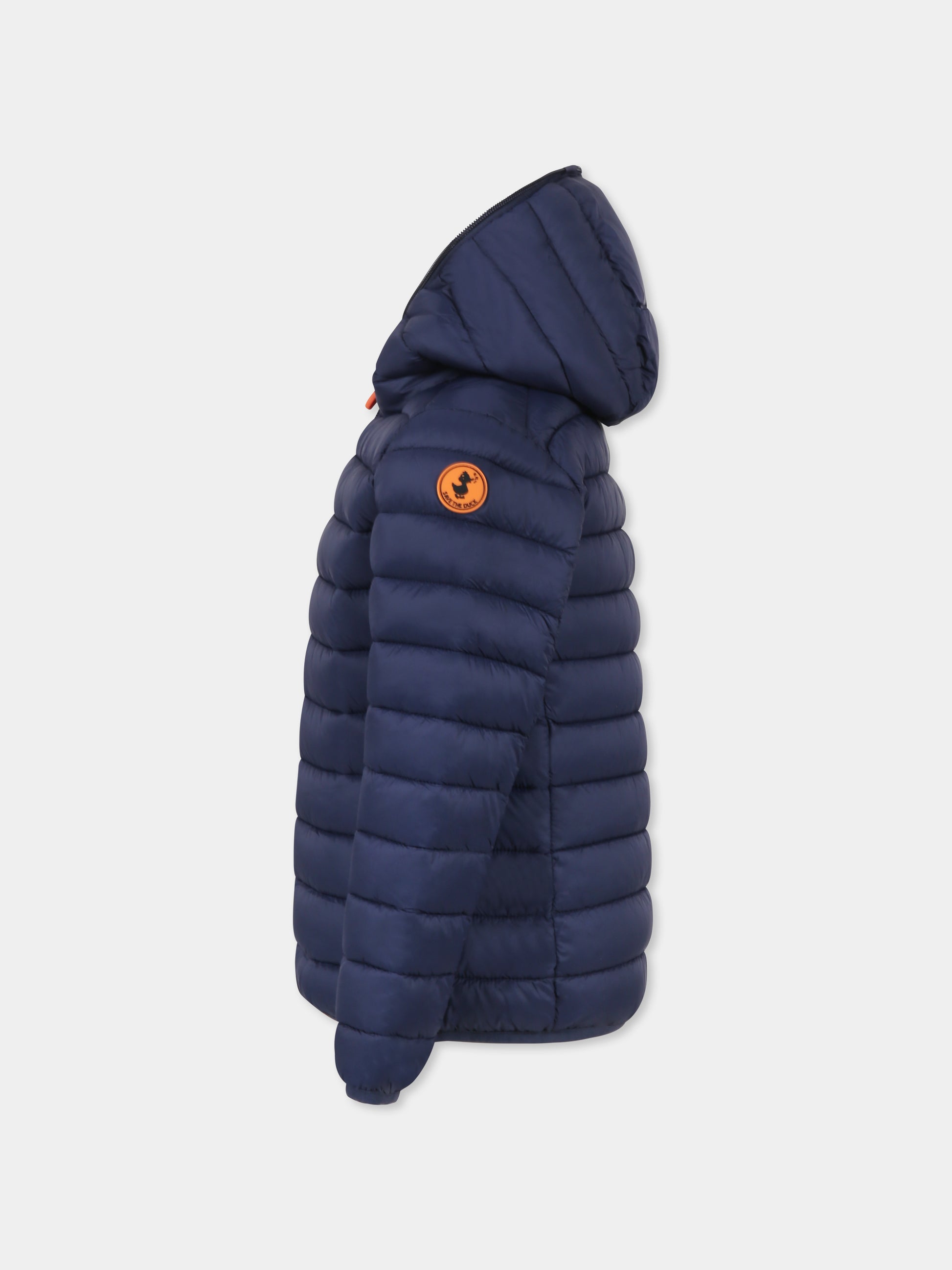 Piumino Lily blu per bambino con logo,Save The Duck Kids,J32310G GIGA19 90000